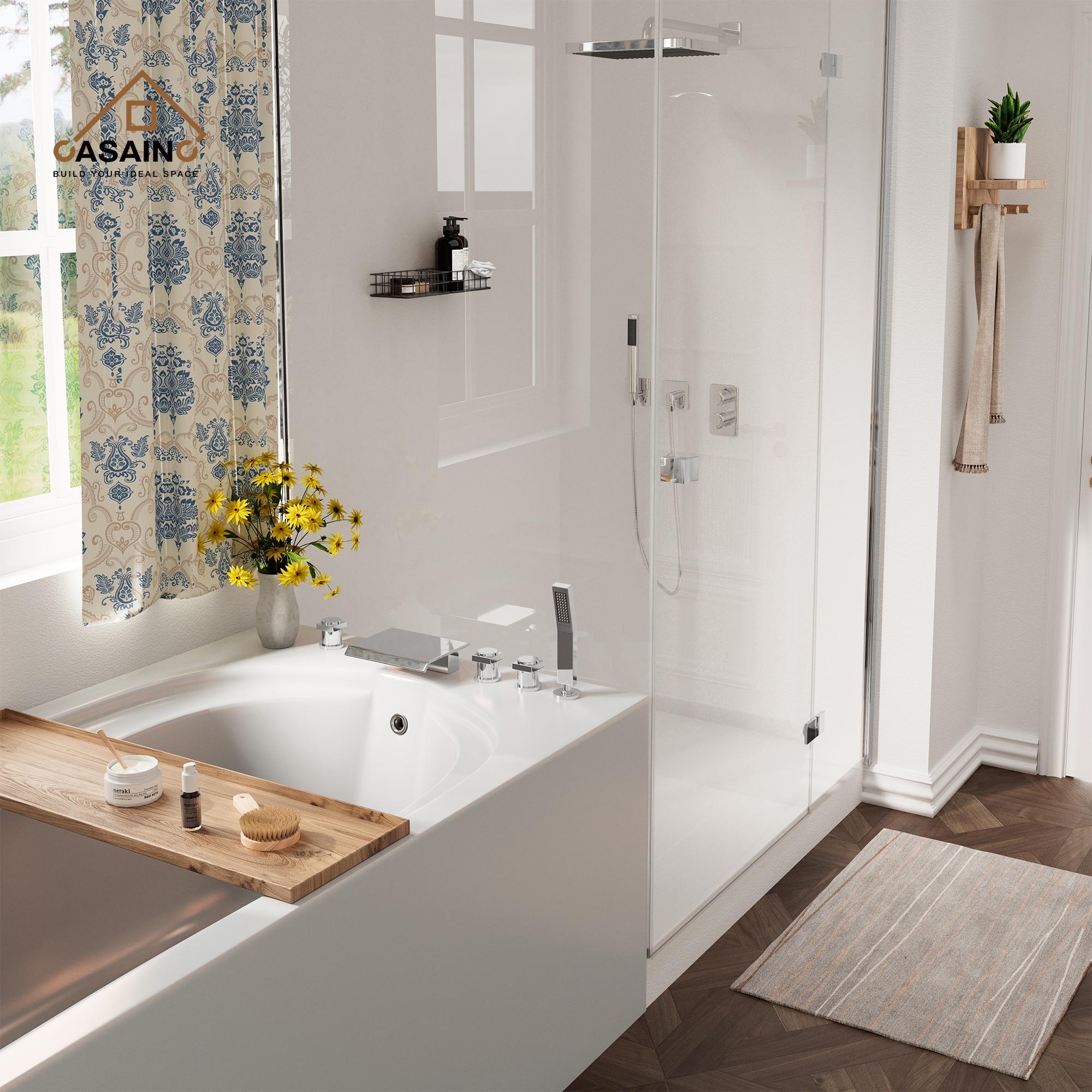 Single Handle Freestanding Bathtub Faucet with Diverter and Handshower