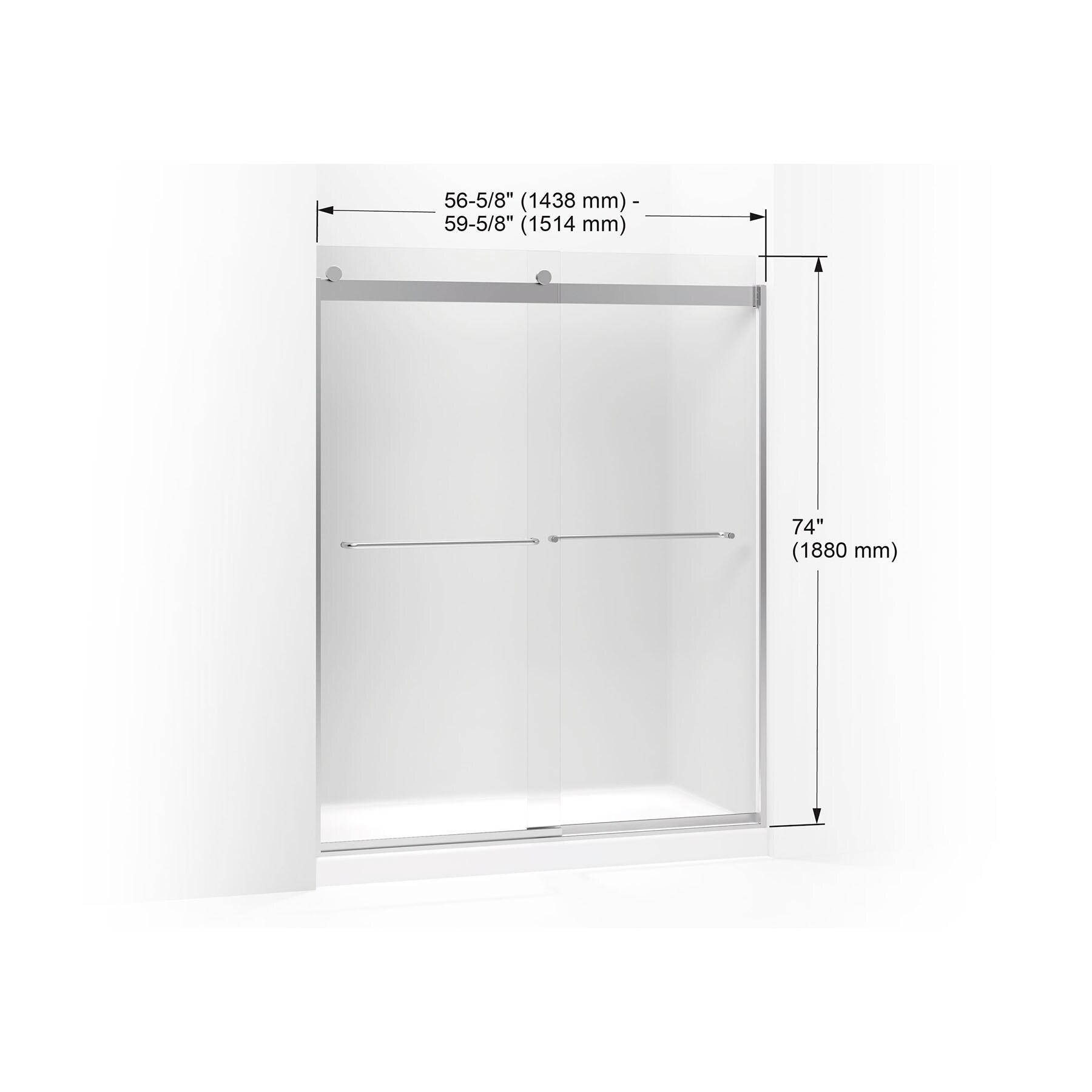 Levity 59.63" x 74" Bypass Shower Door with CleanCoat® Technology