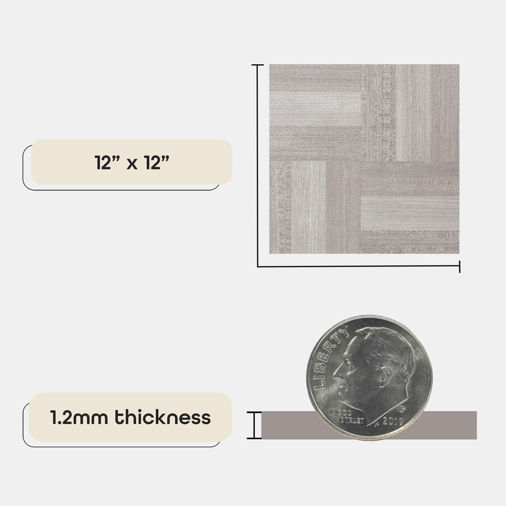 12" x 12" x 1.2mm Oak Vinyl Tile