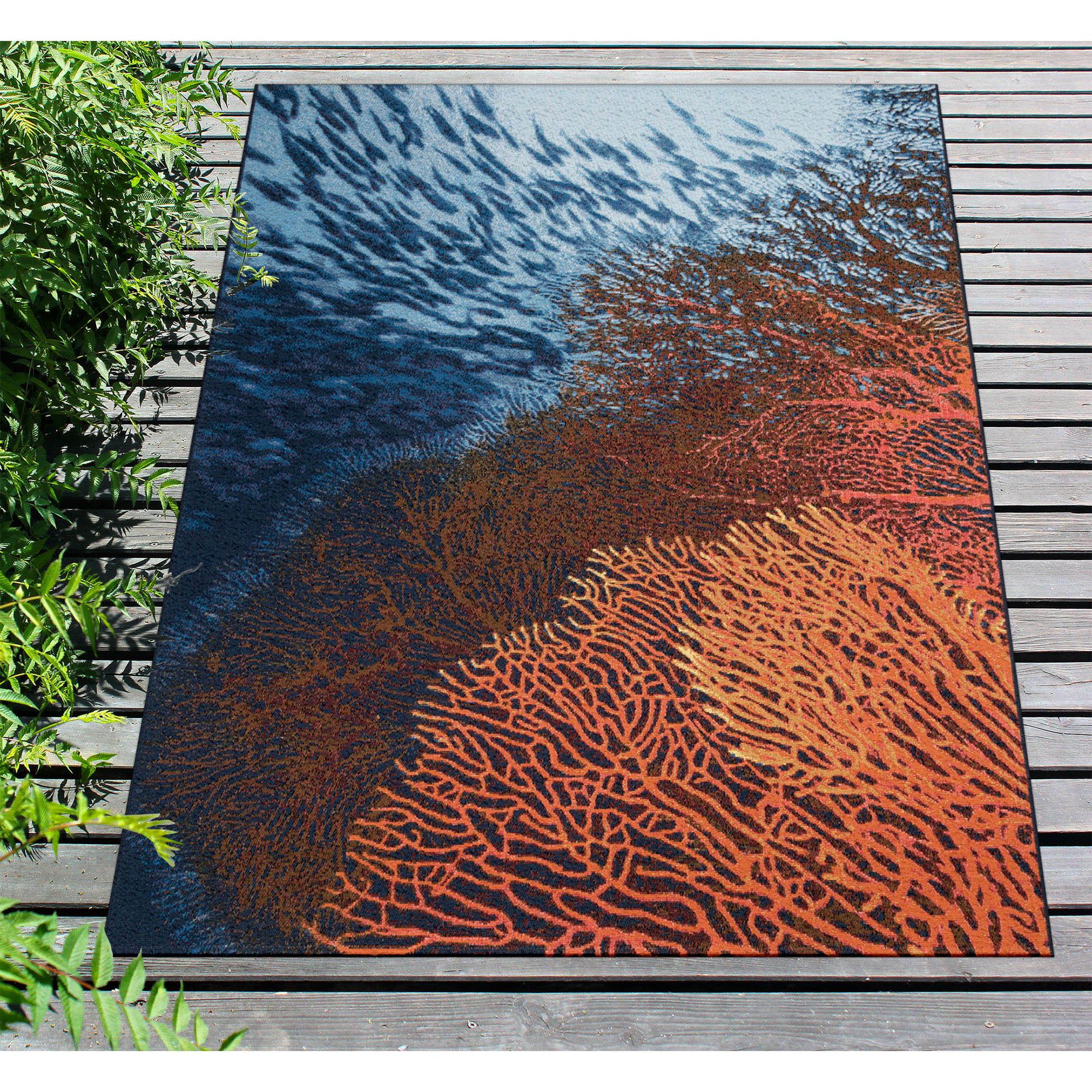 Liora Manne Malibu Checker Diamond Indoor/Outdoor Rug Charcoal 7'10" Square