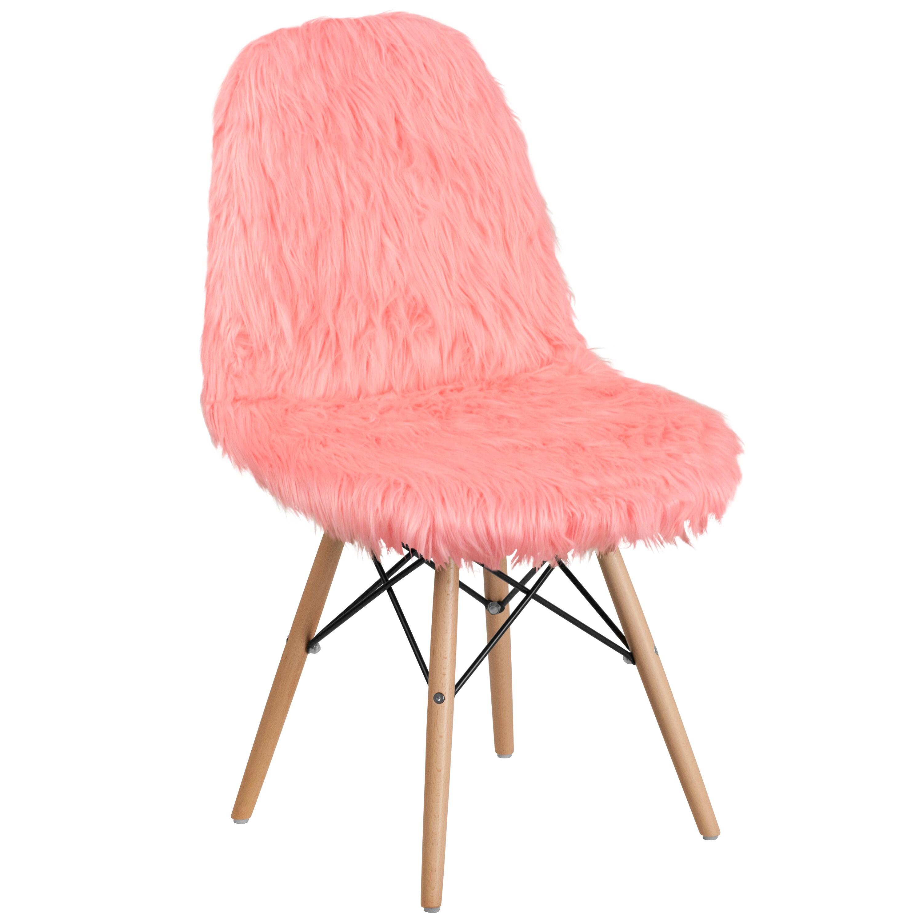 Flash Furniture Shaggy Dog Hermosa Pink Accent Chair