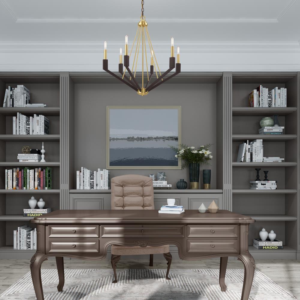 Livex Lighting Beckett 6 - Light Chandelier in  Satin Brass/Bronze