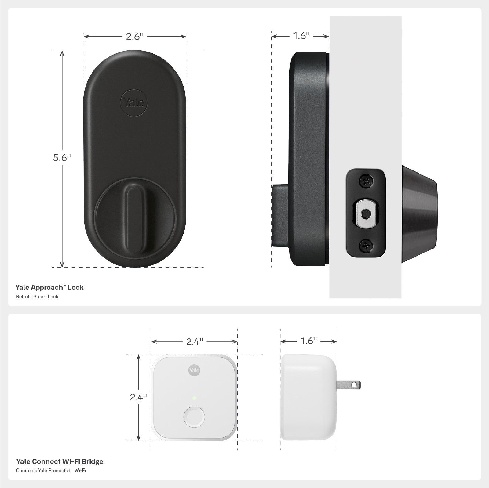 Black Suede Smart Wi-Fi Retrofit Electronic Deadbolt Lock