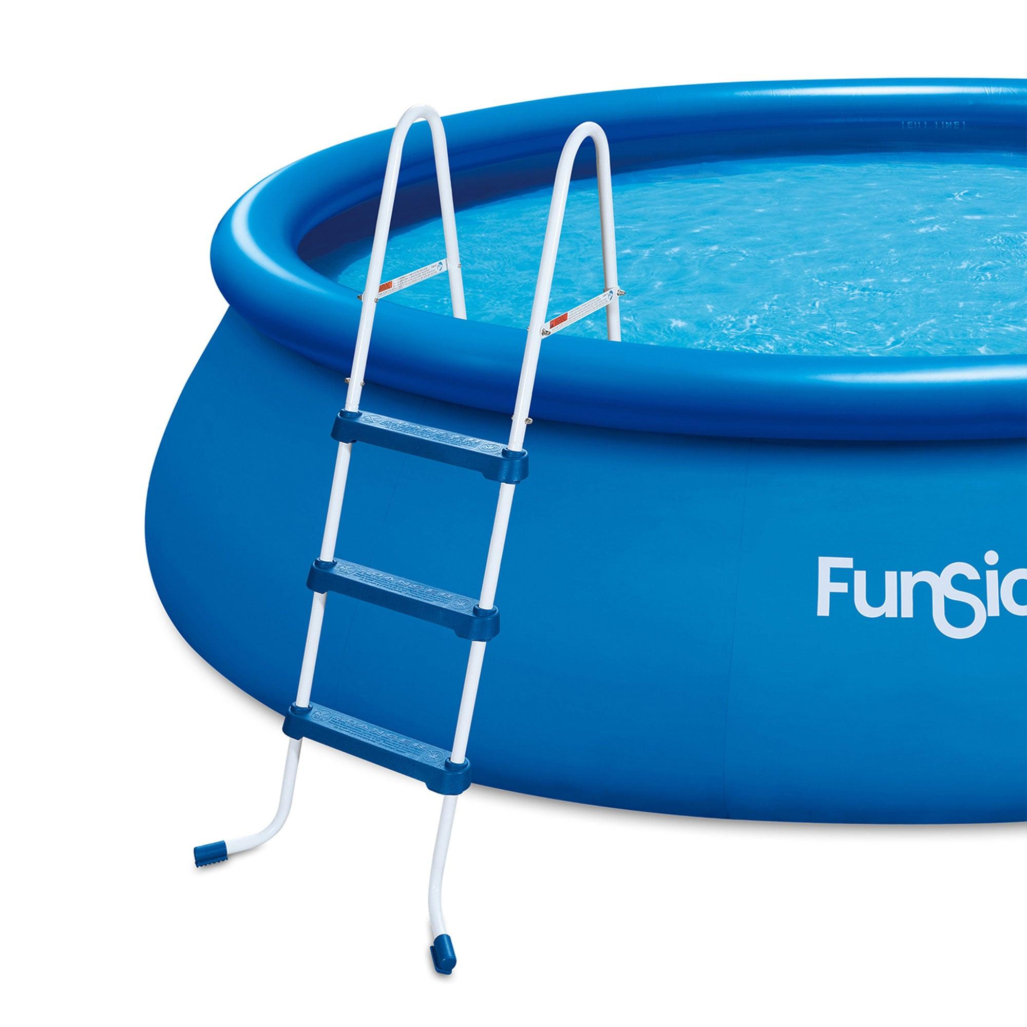 Funsicle Funsicle 36” SureStep 3 Stair Pool Ladder w/ 12' x 36" QuickSet Inflatable Pool