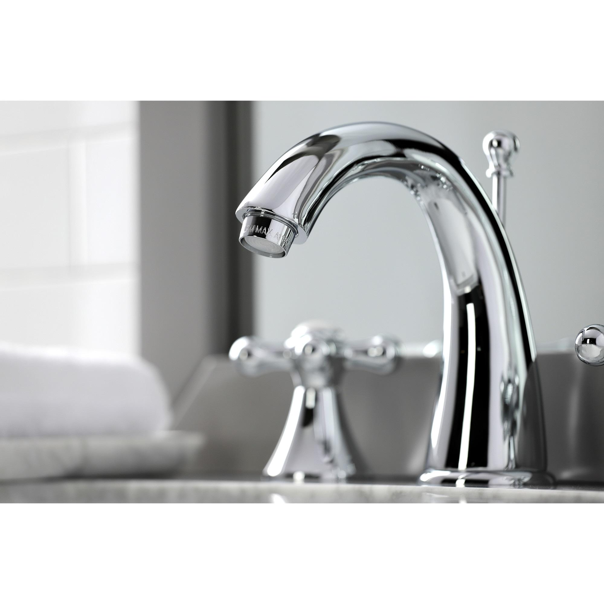 Widespread Bathroom Faucet with Drain Assembly