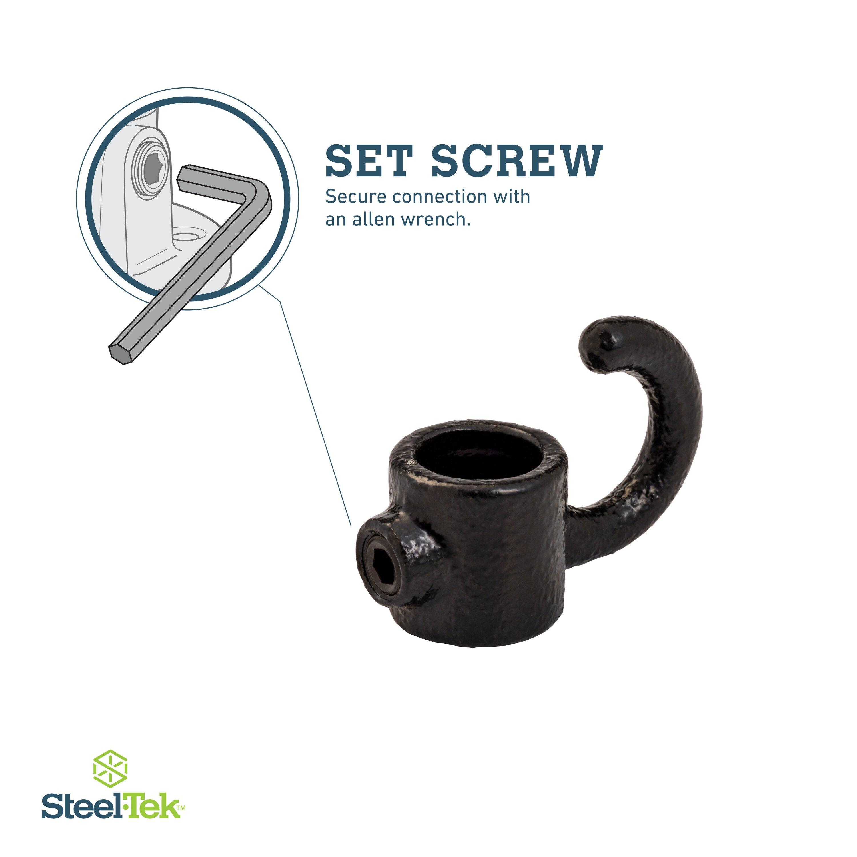 BK Products Black 3/4-in Hook fits Pipe O.D. 1.05-in