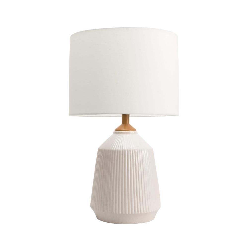 Nuloom Renton Ceramic 24" Table Lamp Lighting - Cream 24" H x 15" W x 15"D