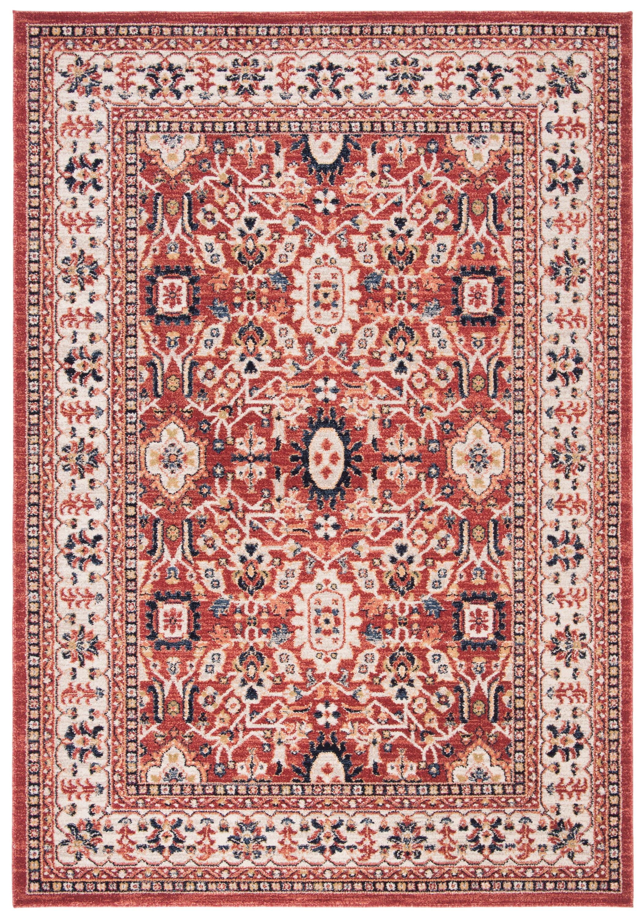 Charleston CHL412 Loomed Indoor Area Rug - Red/Ivory - 5'3"x7'6" - Safavieh