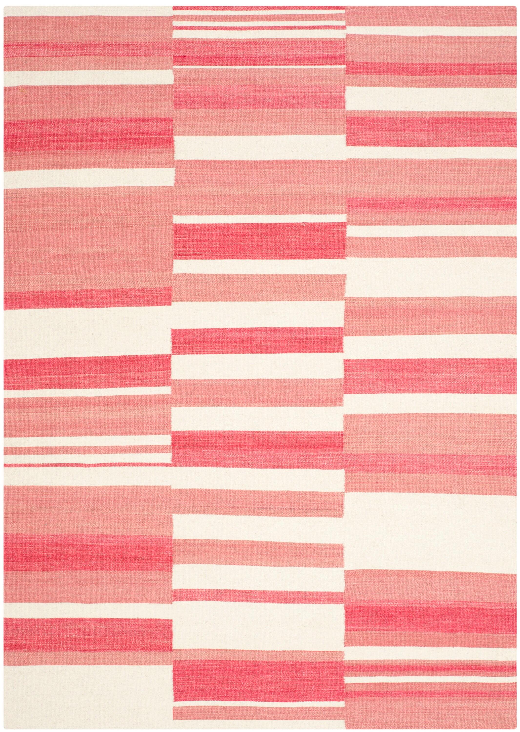 Kilim KLM953 Hand Woven Area Rug - Pink/Ivory - 5'x8' - Safavieh.