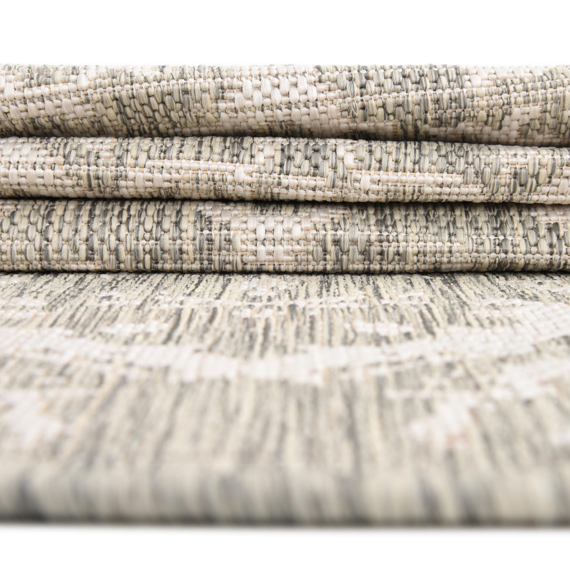 Unique Loom Jill Zarin Outdoor 3 x 5 (ft) Loomed Polypropylene Gray Rectangular Indoor/Outdoor Medallion Area rug