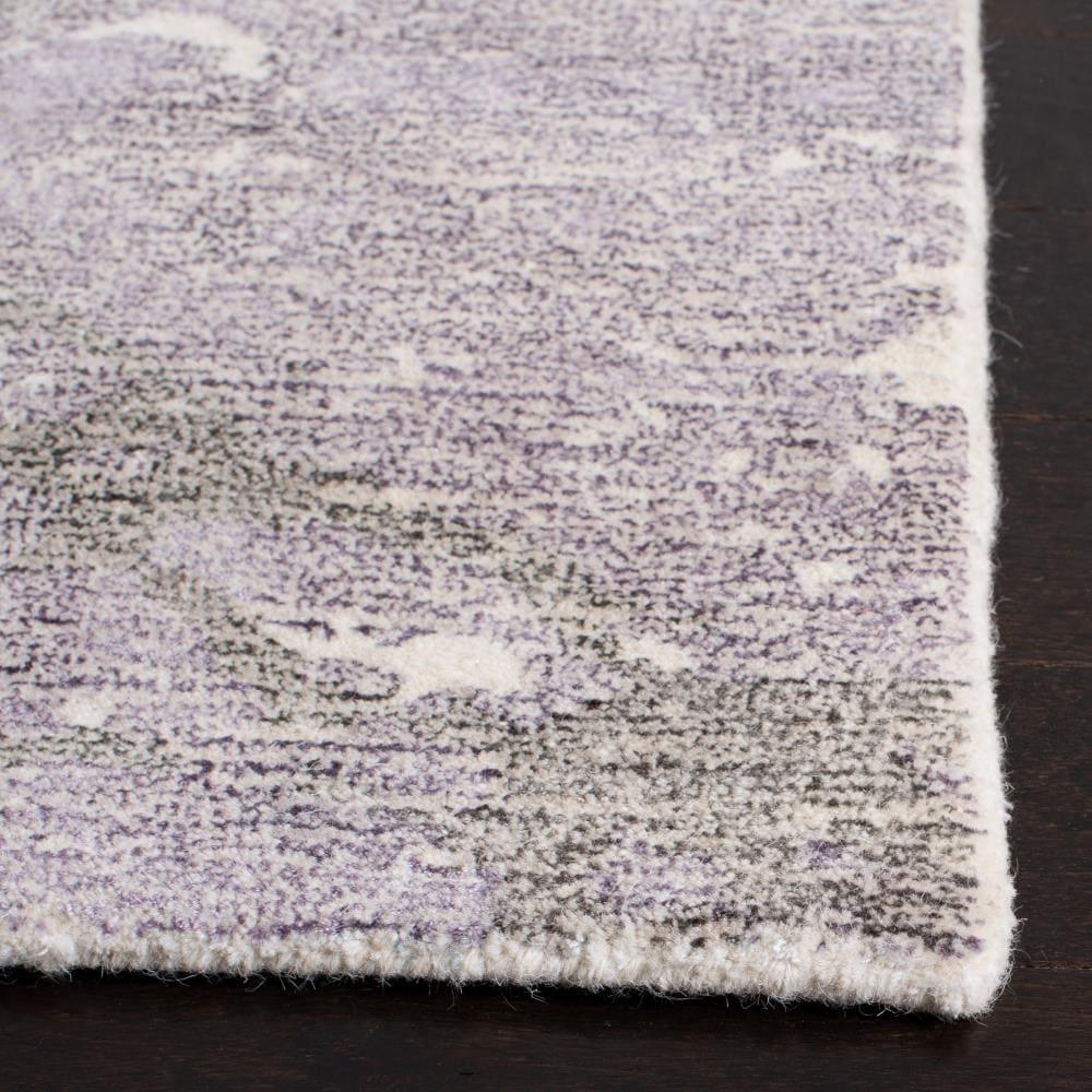 Restoration Vintage RVT112 Hand Tufted Indoor Area Rug - 5'x8' - Purple/Ivory - Safavieh