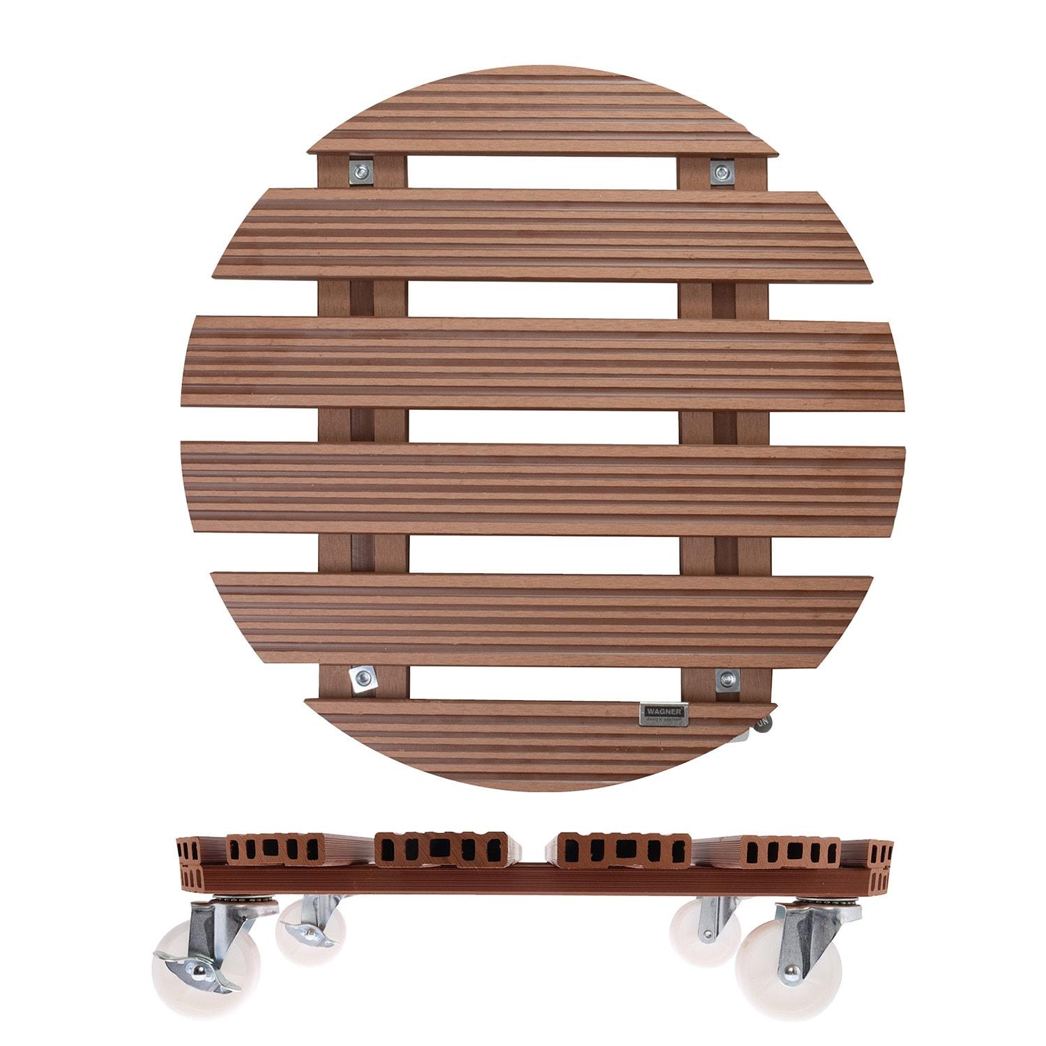 Tierra Garden 20" Terra Cotta Round WPC Plant Caddy