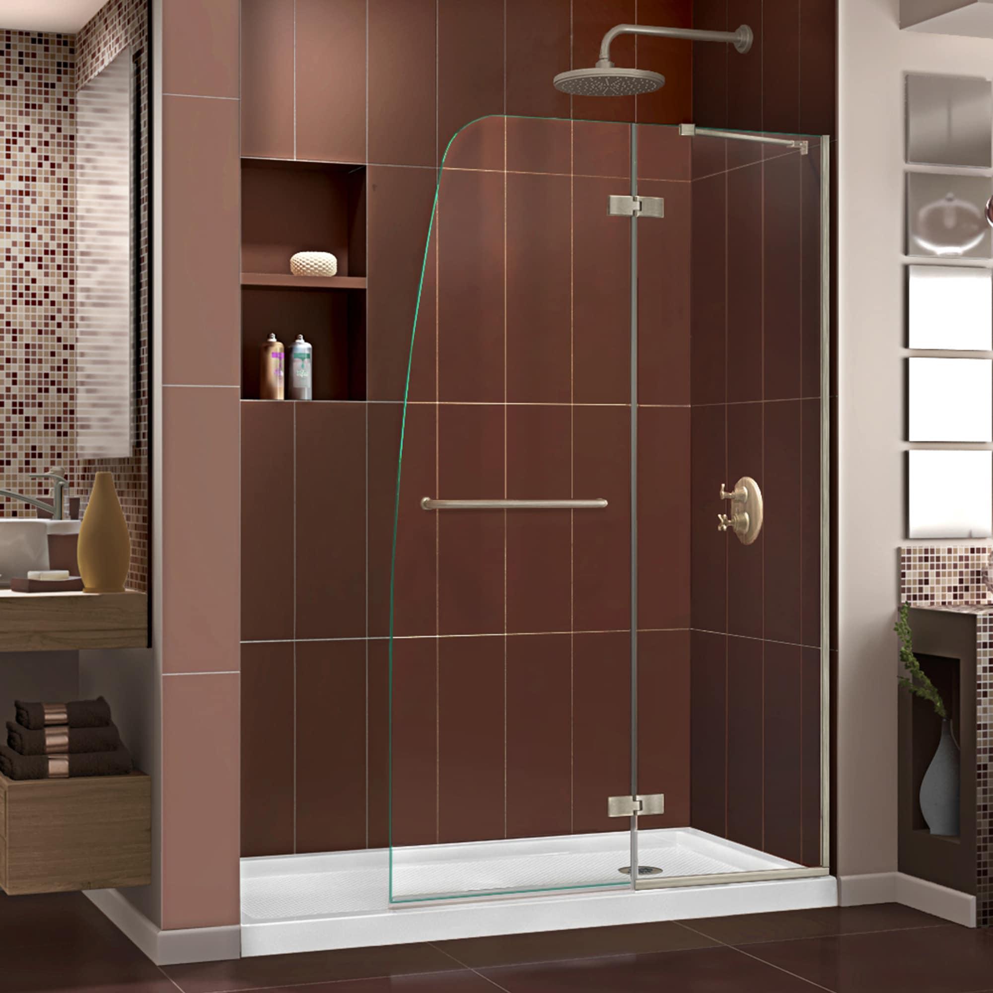 Aqua Ultra 36 in. D x 60 in. W x 74 3/4 in. H Frameless Shower Door