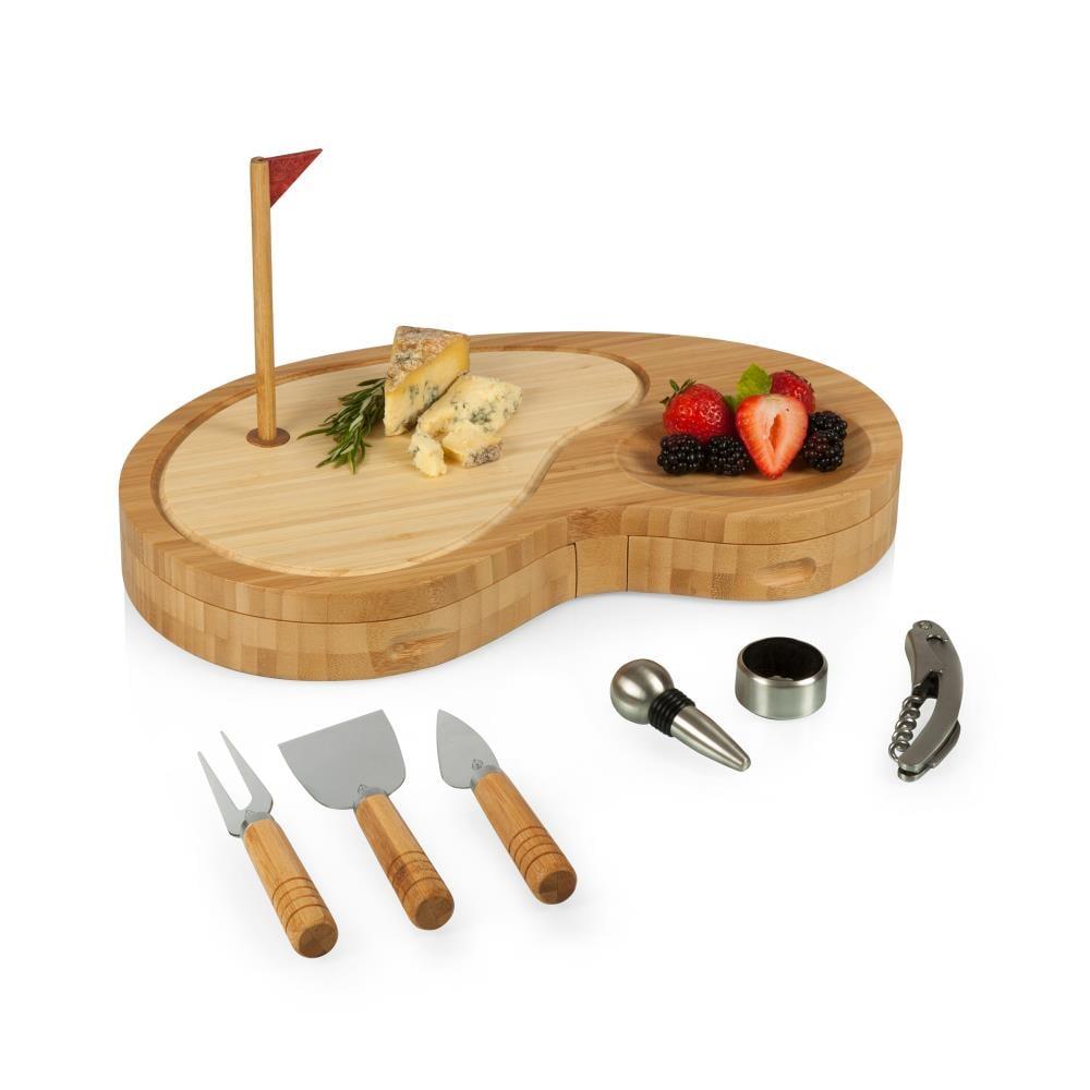 Millwood Pines Sand Trap Golf Gift Cheese Board & Knife Set - Novelty Charcuterie Board with Cheese Knife Set - Cheese Boards Charcuterie Boards - Serving Platter Enoch