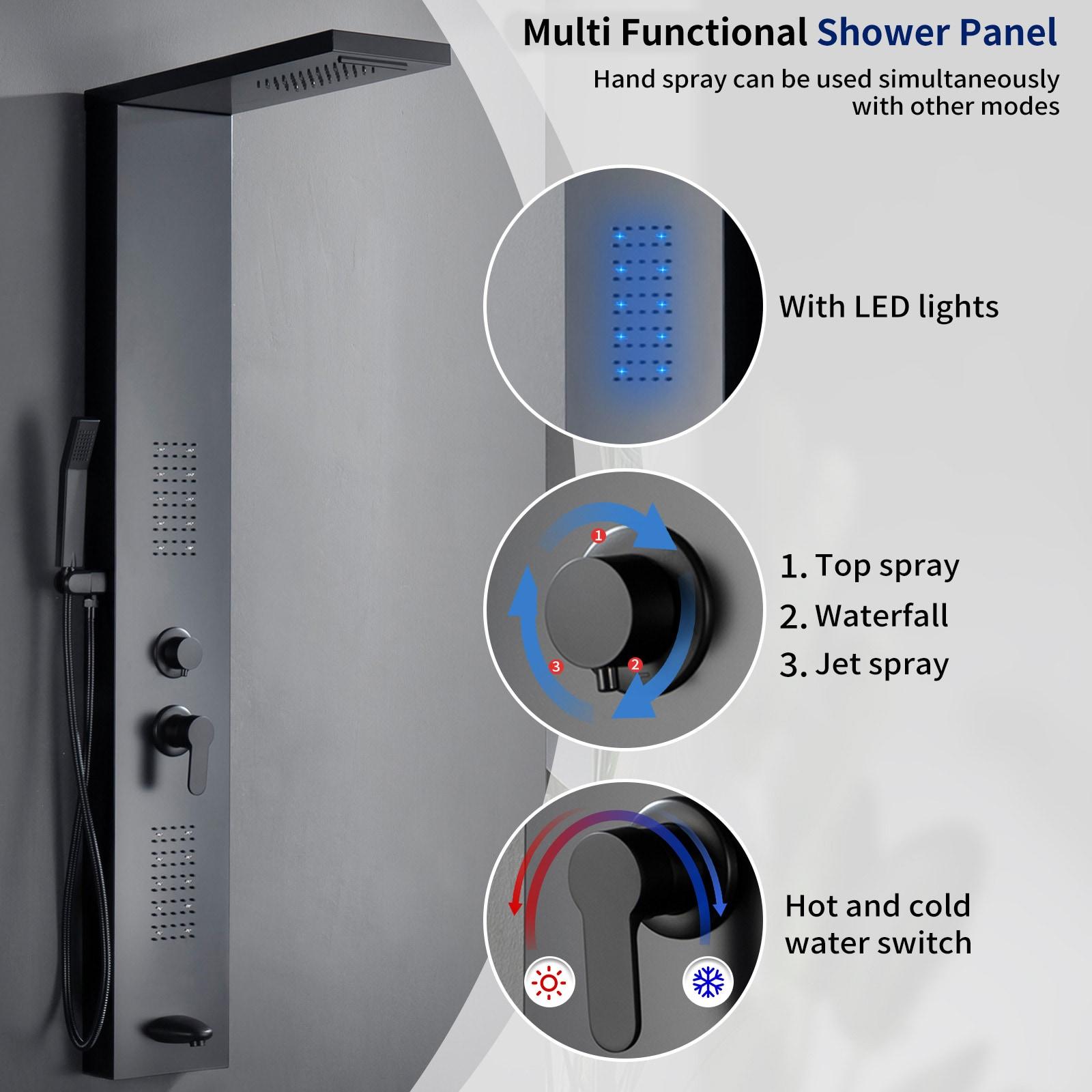 57.99'' Shower Panel with Fixed Shower Head