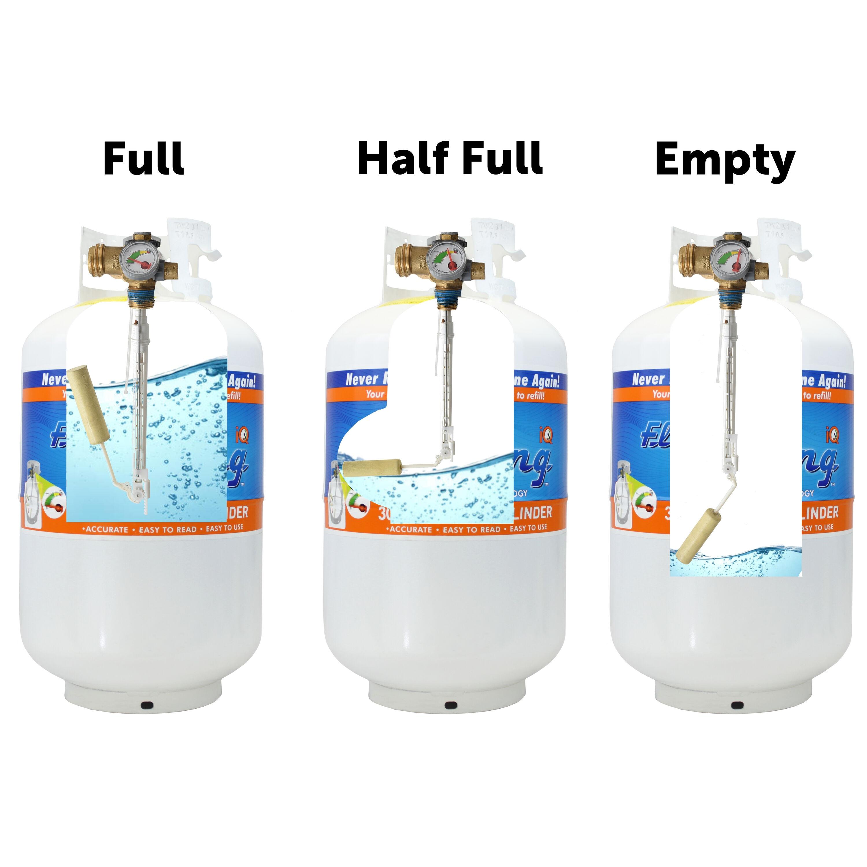 Flame King Flame King 30LB Empty Steel Propane Tank LP Cylinder, OPD Valve & Built-in Gauge for Grills & BBQs