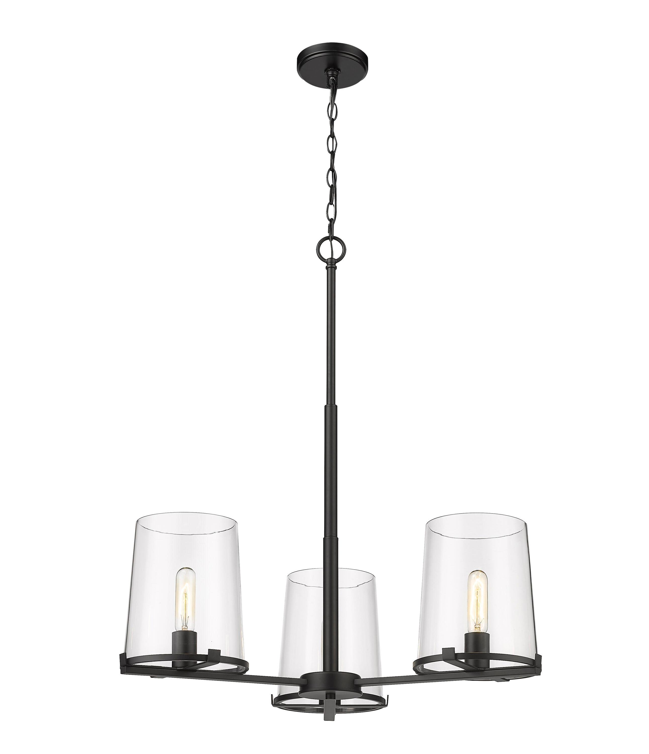 Z-Lite Callista 3 - Light Chandelier in  Matte Black