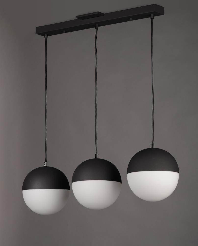 Hastings 3 Light Glass Dimmable Pendant