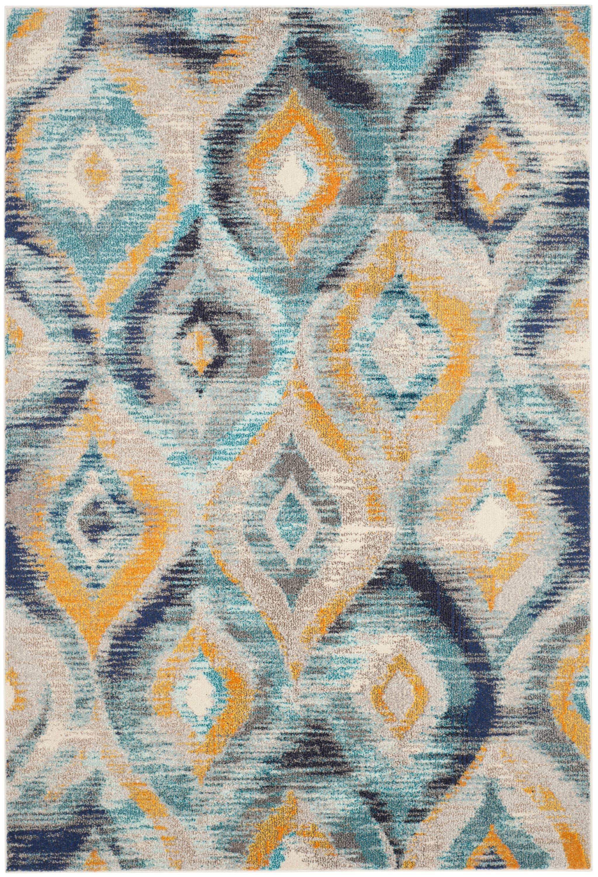 Monaco MNC242 Power Loomed Indoor Area Rug - Blue/Multi - 8'9"x11'9" - Safavieh.