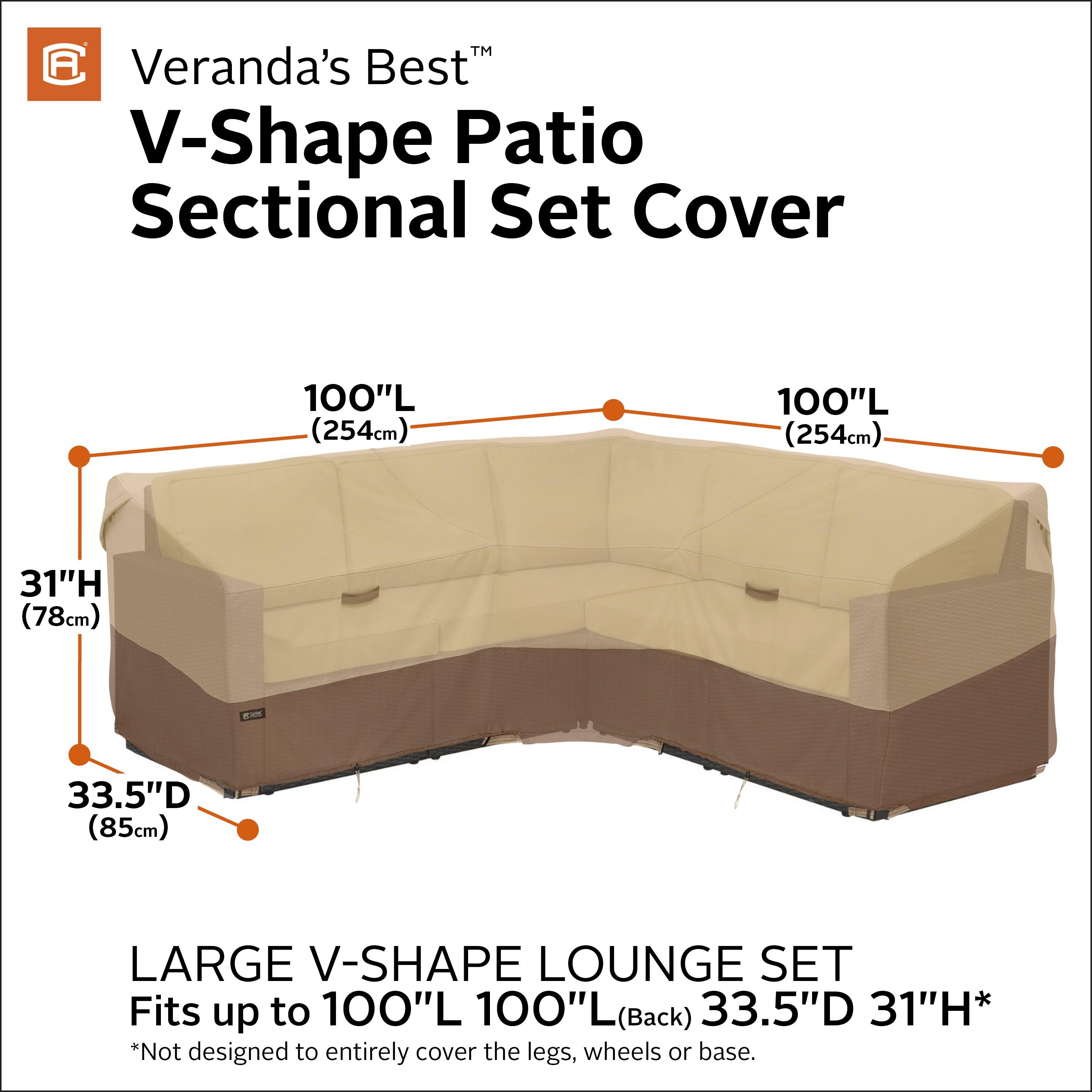 Veranda 33.5'' Outdoor Patio Sectional Cover