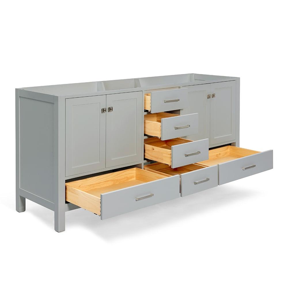 Ariel A073d-Bc Cambridge 72" Double Free Standing Vanity Cabinet Only - Grey