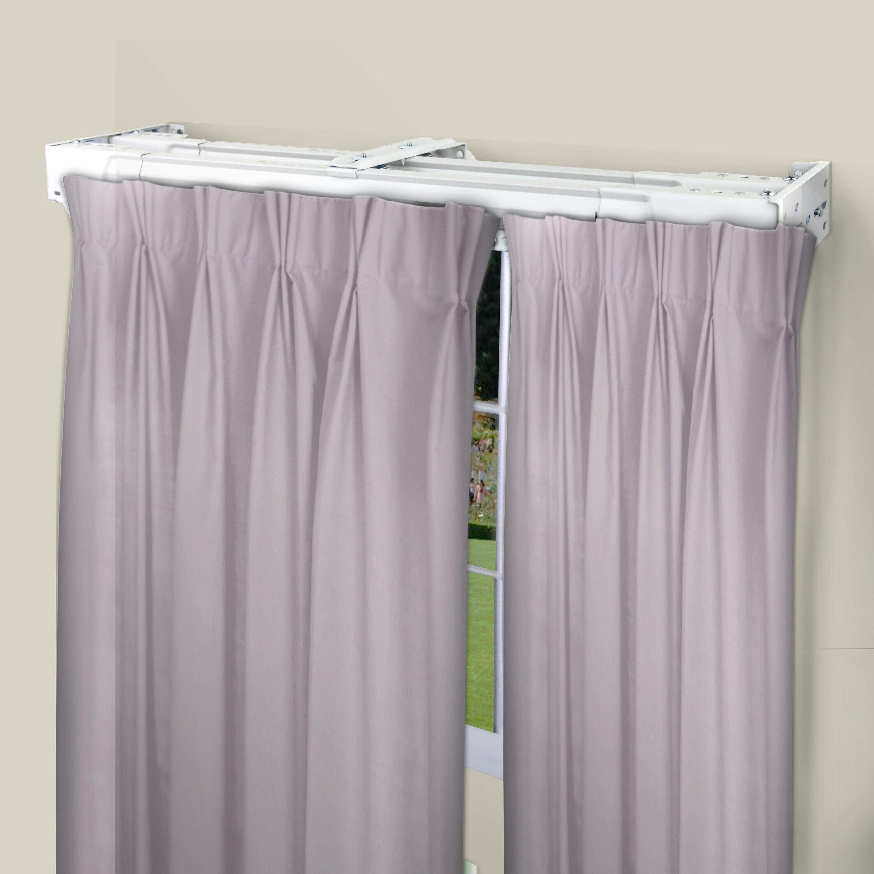 Bembry Adjustable Center-Open/One-Way Double Curtain Rod
