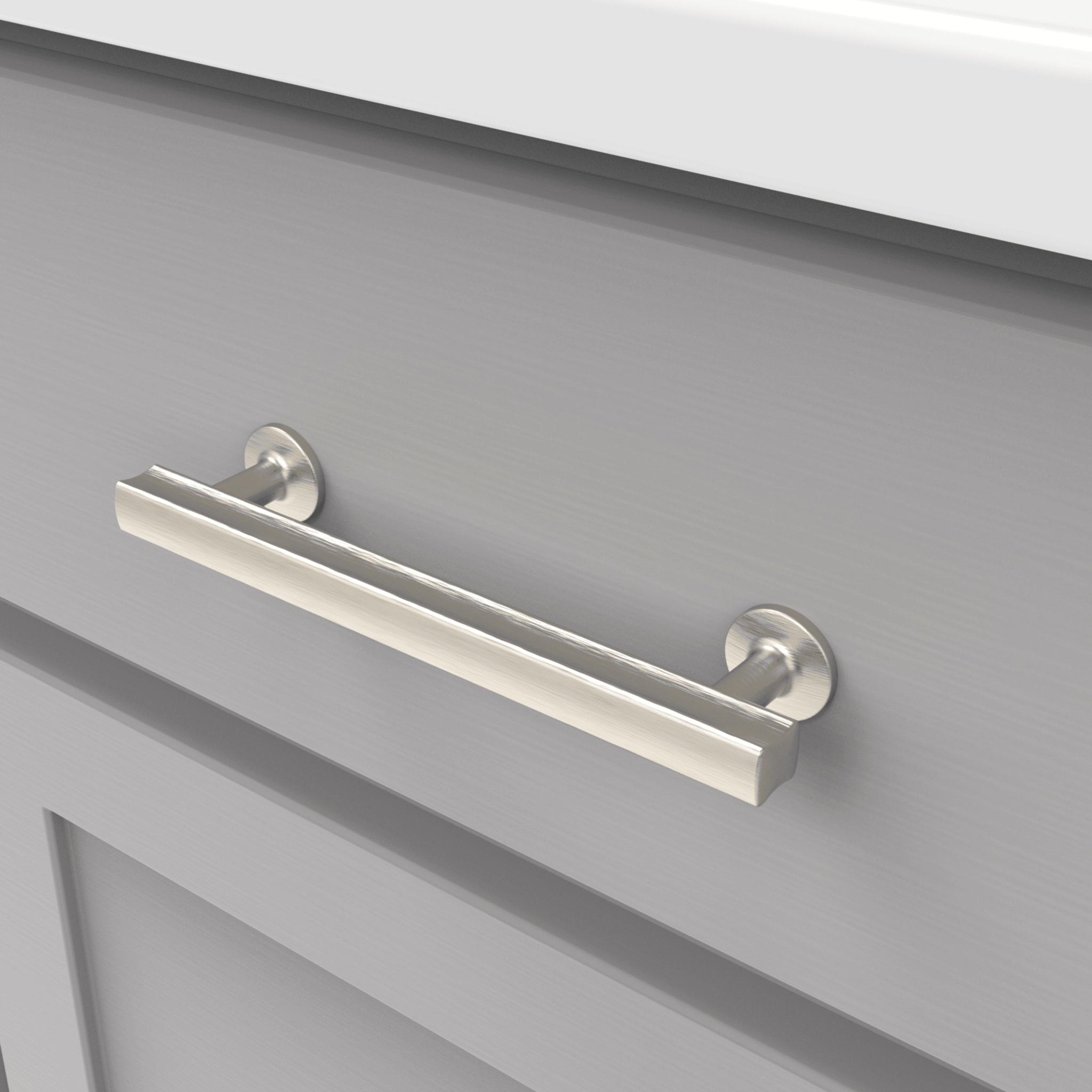 Brushed Nickel 5-1/16" Bar Cabinet Pull with Mounting Hardware