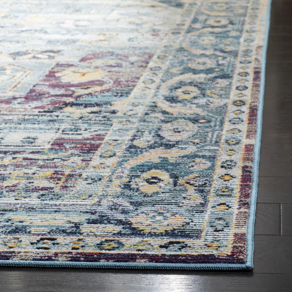 Crystal CRS503 Power Loomed Indoor Area Rug - Teal/Purple - 5'x8' - Safavieh