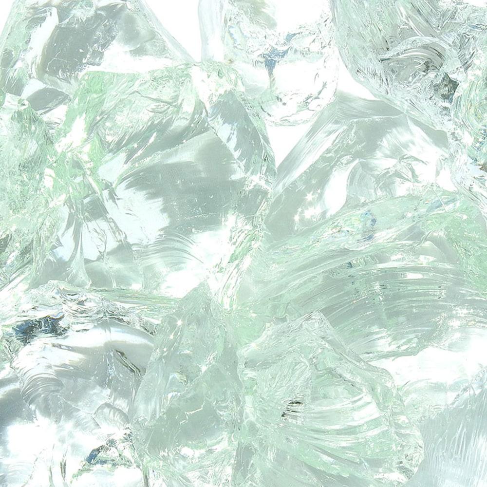 20 lbs Clear Recycled Fire Pit Glass for Modern Decor