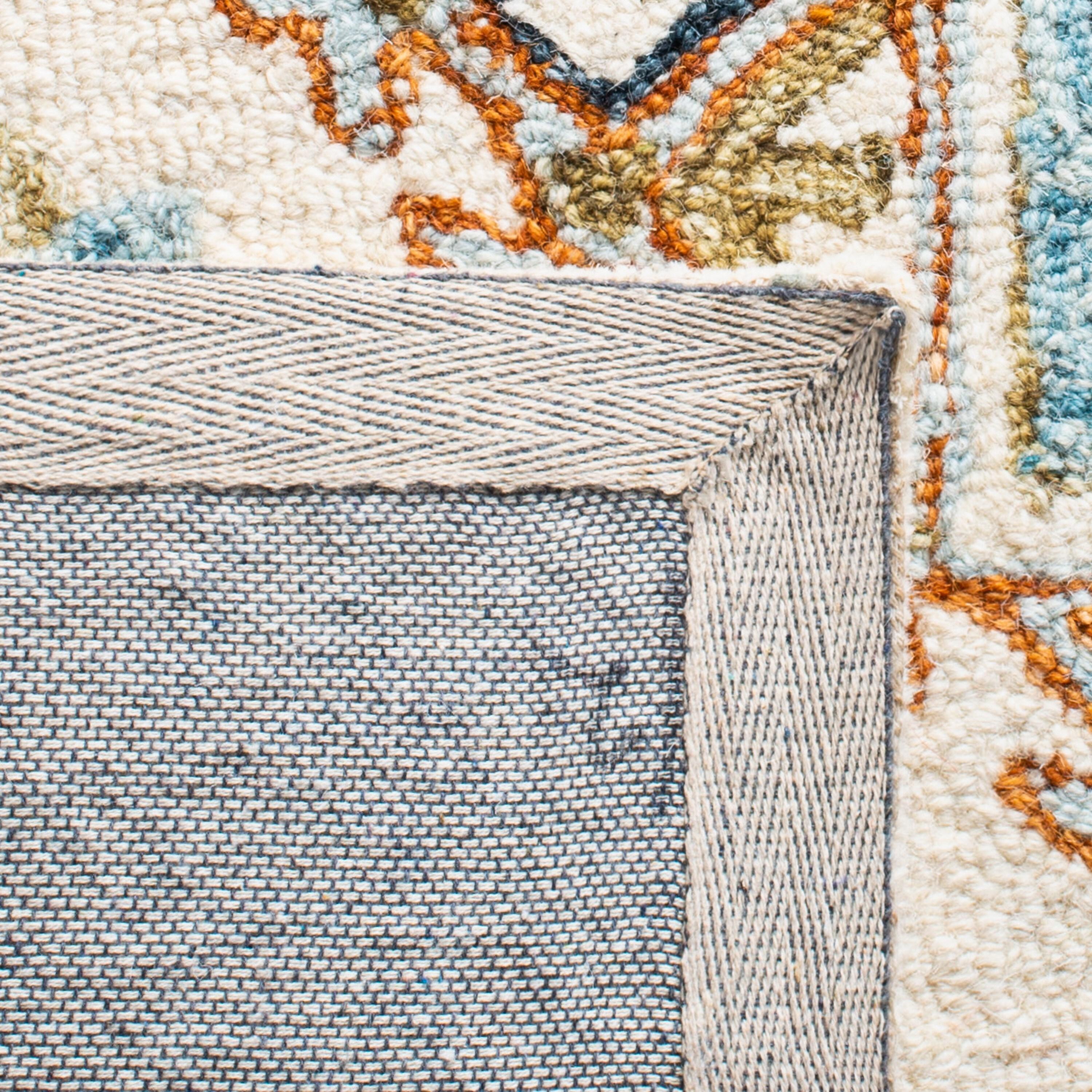 Ivory and Rust Hand-Tufted Wool 9' x 12' Area Rug