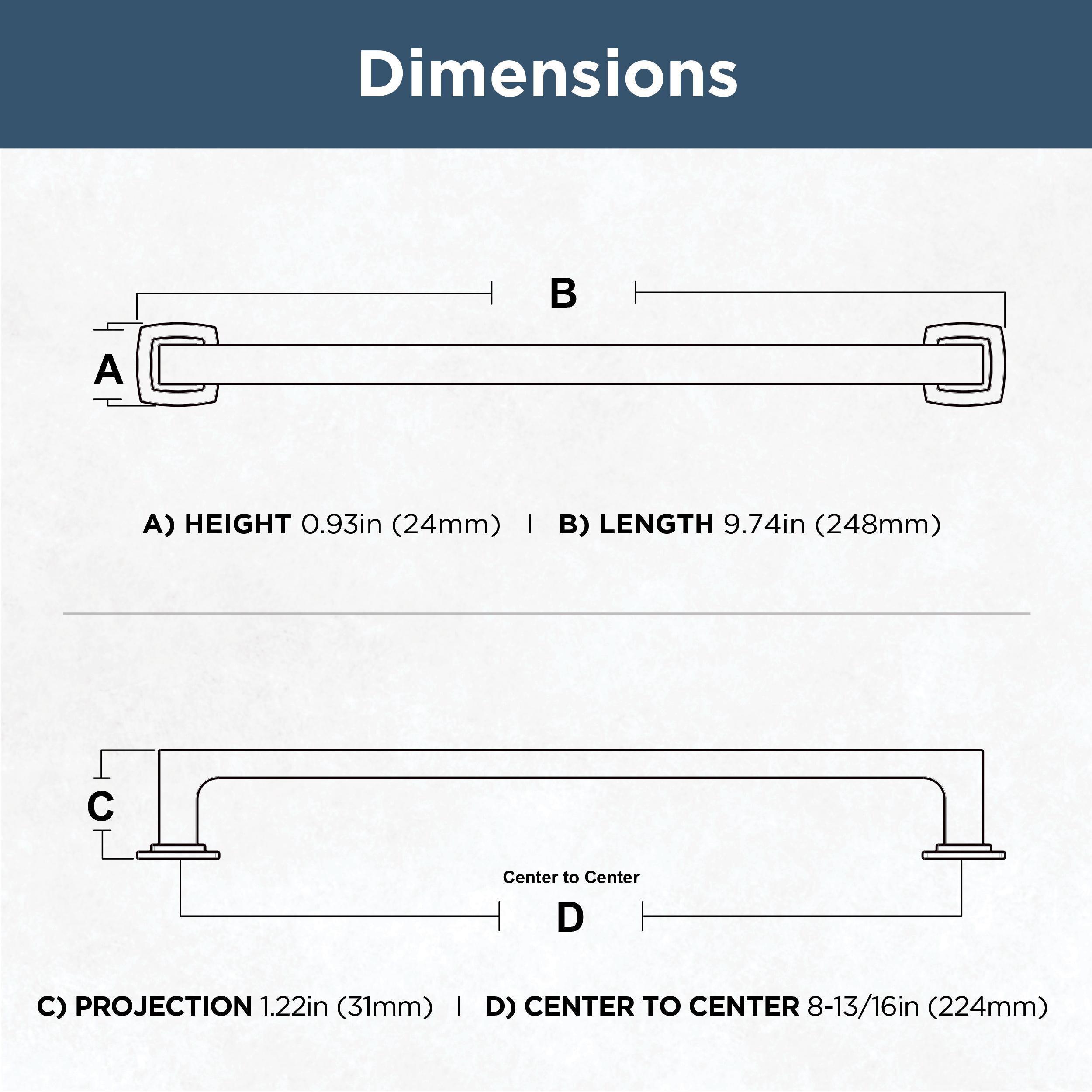 Parow 8 13/16" Center to Center Appliance Pull