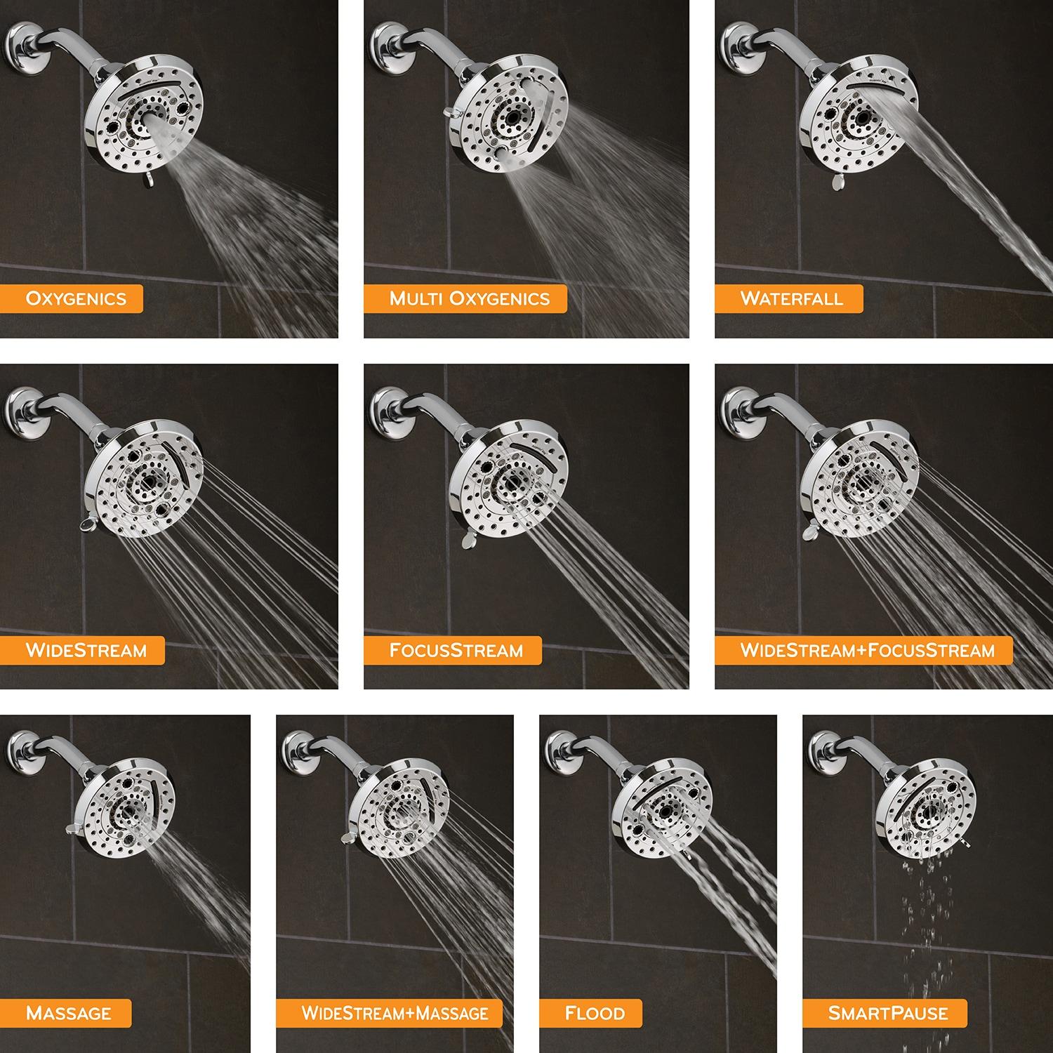 Oxygenics Amp Chrome Fixed Shower Head 1.8-GPM (6.8-LPM)