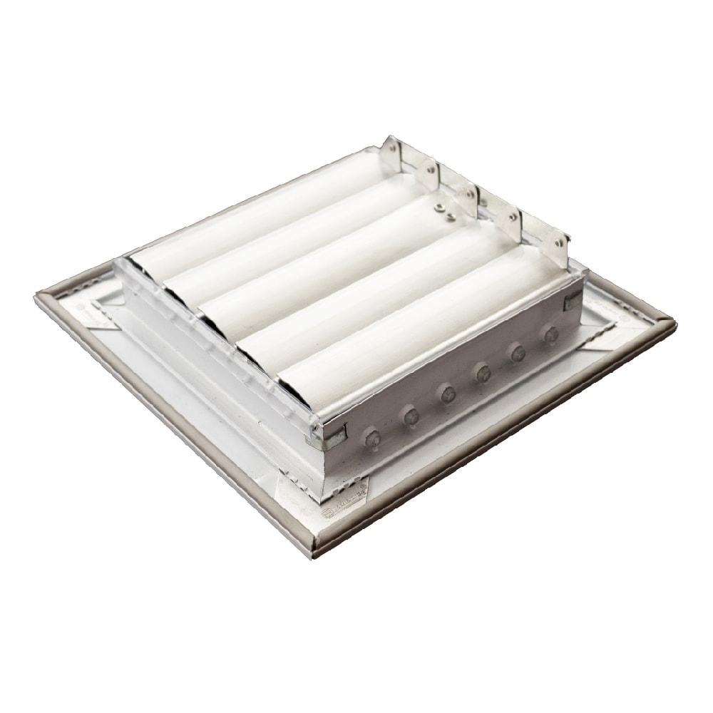 6" x 6" Adjustable Aluminum White Wall Register with Damper