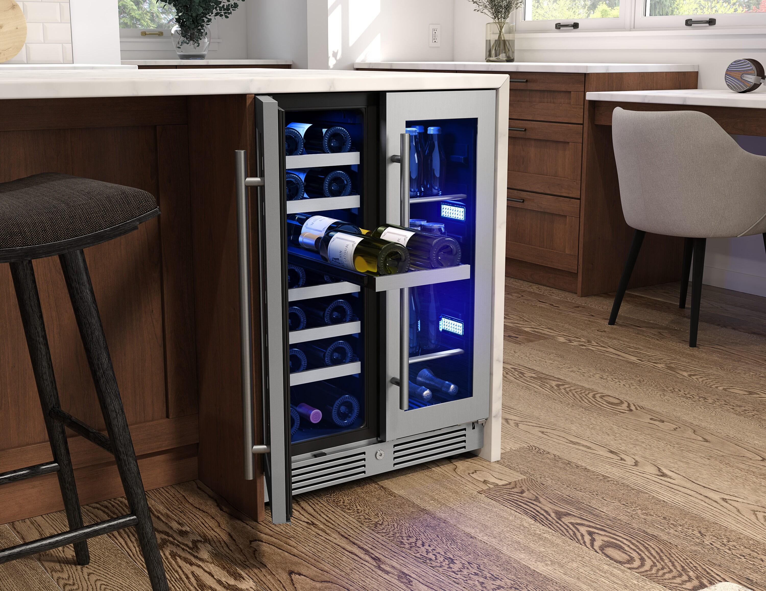Zephyr Zephyr Presrv 24" 21-Bottle and 64-Can Dual Zone Wine and Beverage Cooler