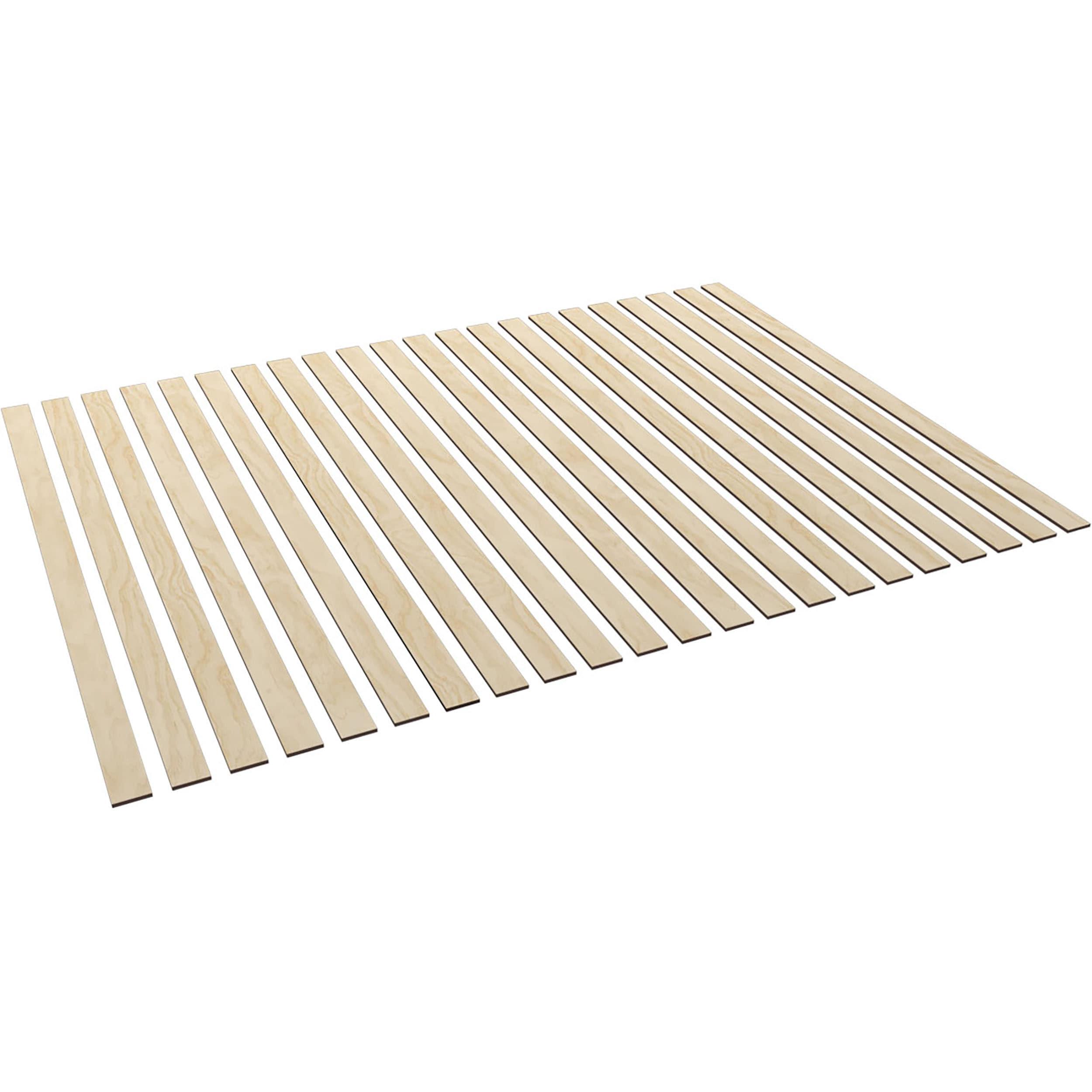 Ekena Millwork 47"H x 1/4"T Adjustable Wood Slat Wall Panel Kit with 2"W Slats, Birch (contains 22 Slats)