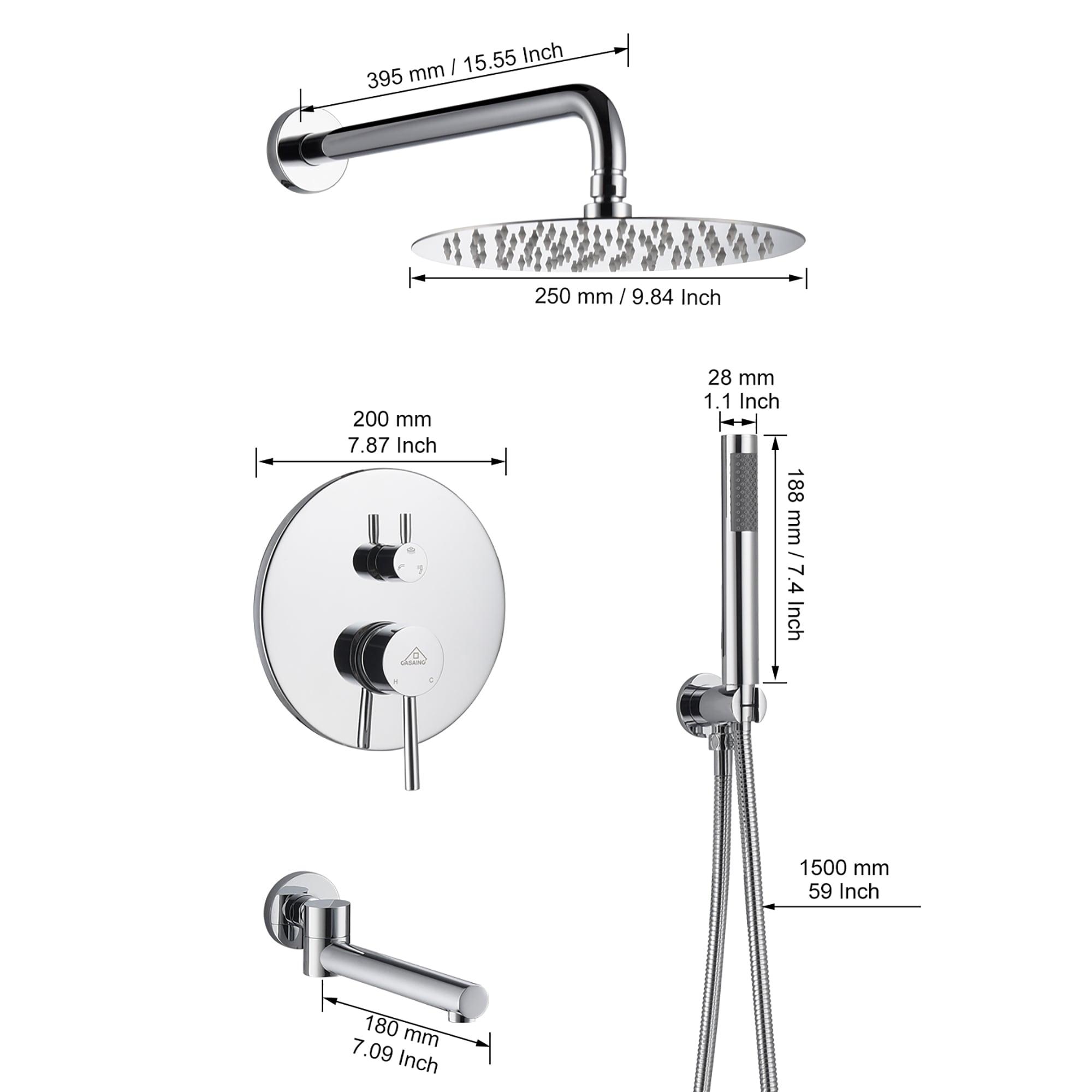 PureEssence Pressure-Balanced (Temperature And Volume) All-In-One Kit with Rough in-Valve
