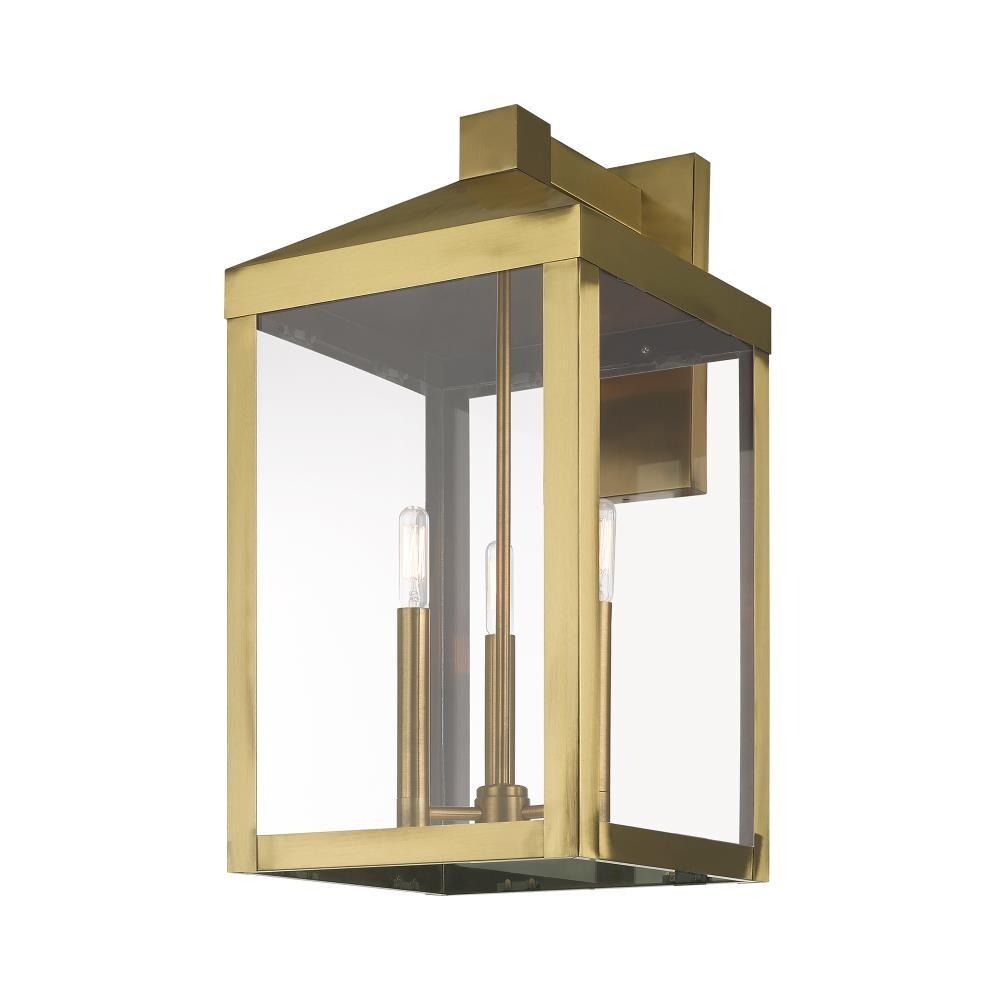 Livex Lighting Nyack 3 - Light Wall Light in  Antique Brass