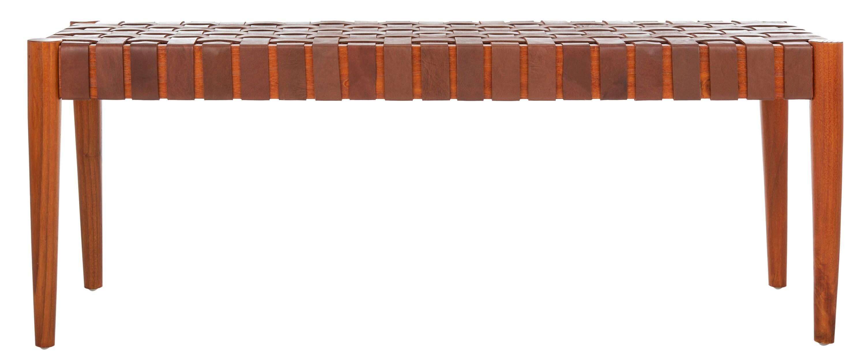 Orin 47" Woven Leather Bench