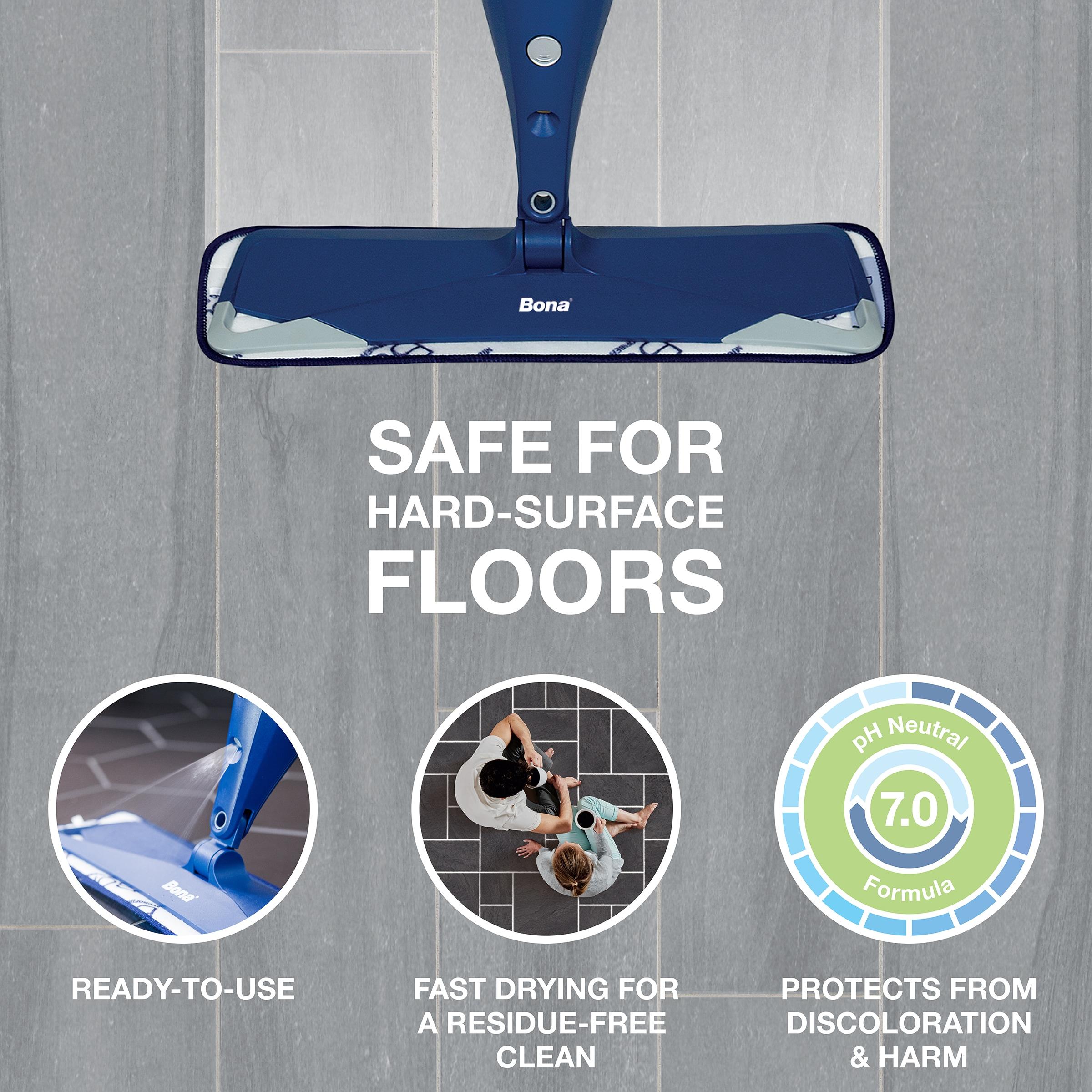 Bona Cleaning Products Multi-Surface Cleaner Spray + Mop All Purpose Floor Cleaner - Unscented - 128 fl oz
