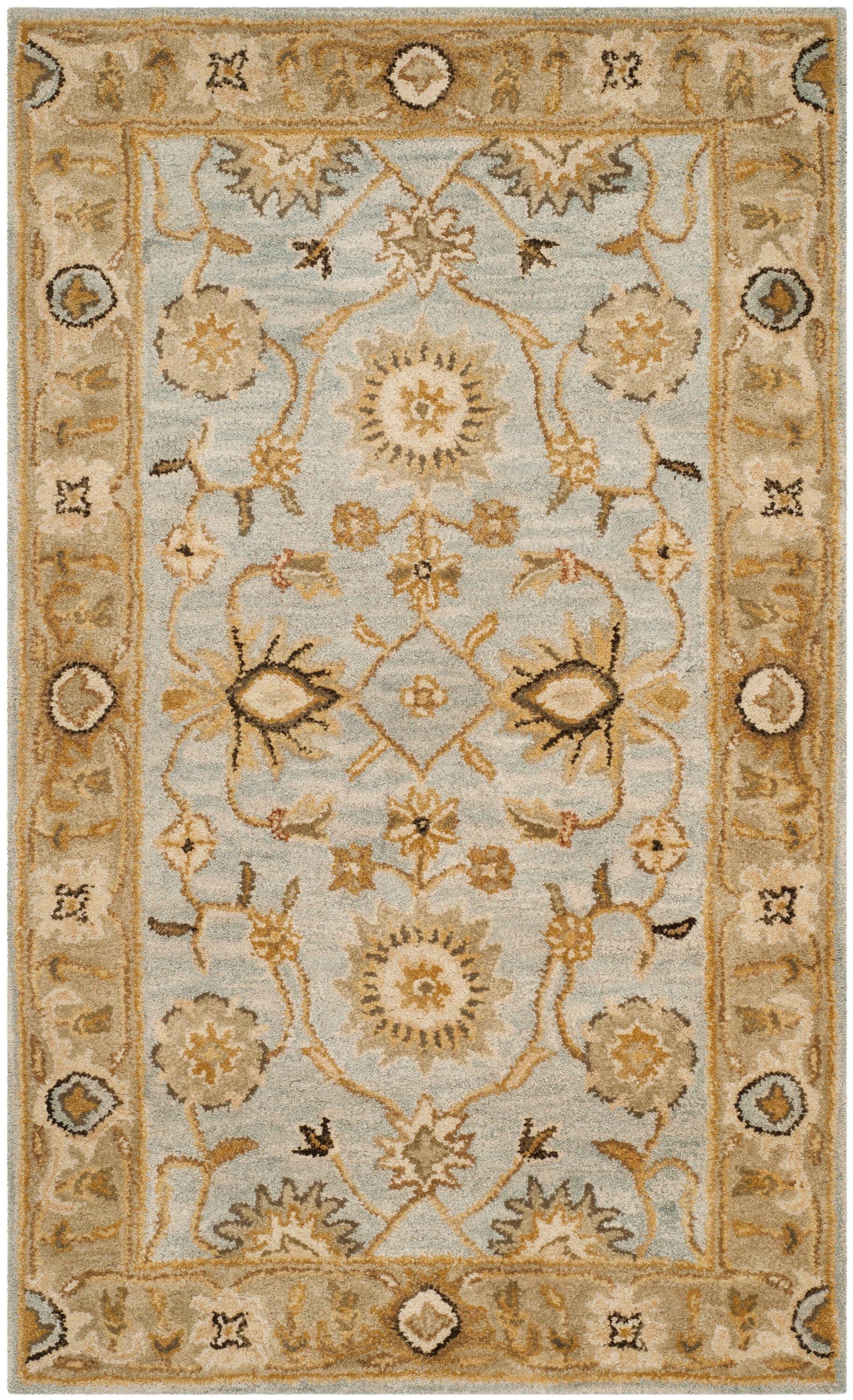 Antiquity AT856 Hand Tufted Area Rug - Light Blue/Sage - 3'x5' - Safavieh.