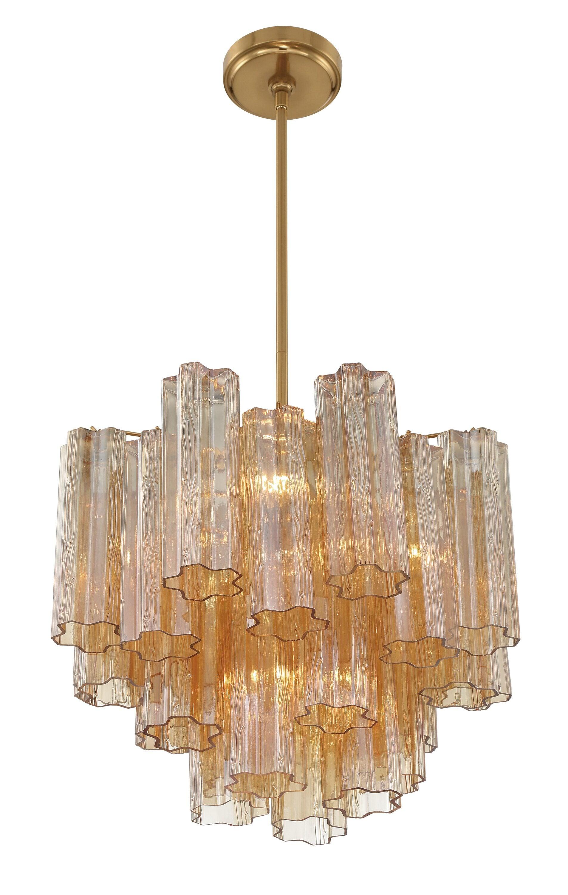 Crystorama Lighting Addis 4 - Light Chandelier in  Aged Brass