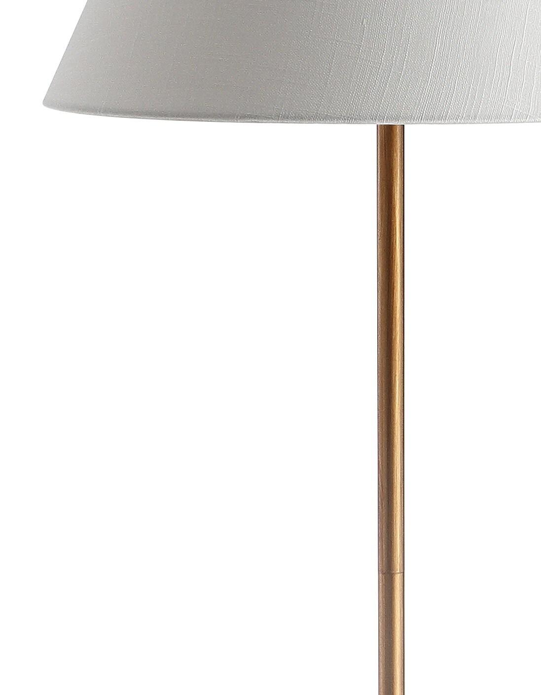 Miami 63.5" Minimalist Resin/Metal LED Floor Lamp, Gold/White by JONATHAN Y