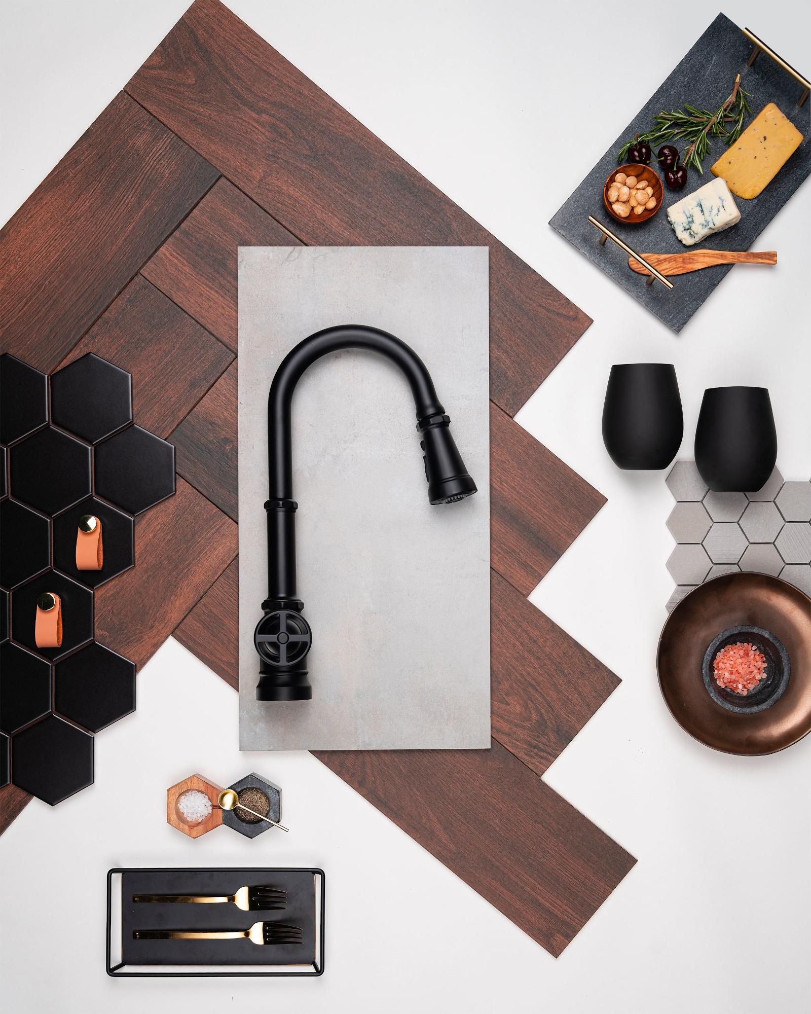 Peterson One-Handle Pull Down Single Handle Kitchen Faucet with Power Boost
