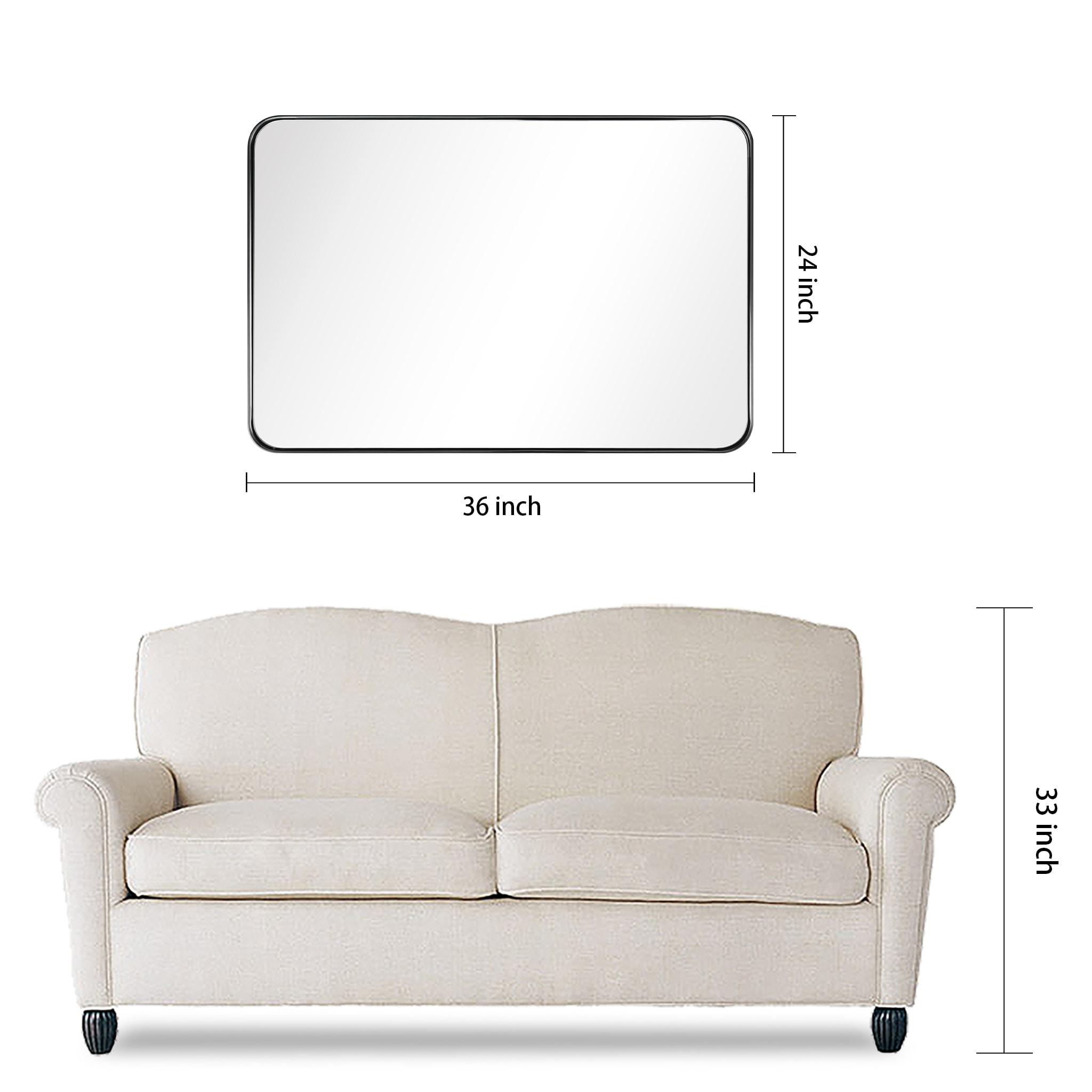 Empire Art Direct Ultra Stainless Steel Rectangular Wall Mirror Brushed Black 24" x 36" Black