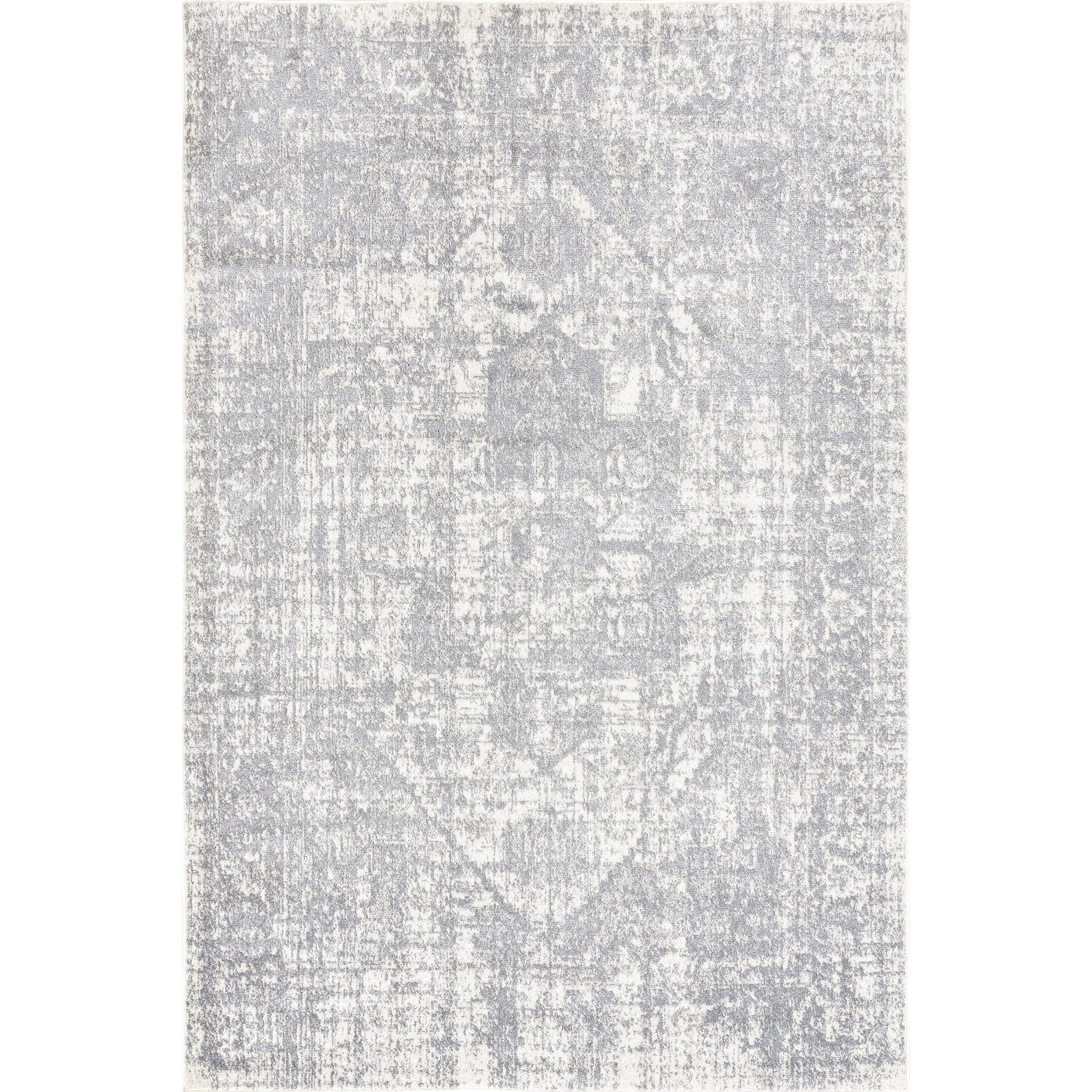 Nuloom 4x6 Justine Vintage Medallion Indoor Area Rug, Grey, Faded Persian Design, Stain Resistant, BedroomLiving Room, Kitchen,