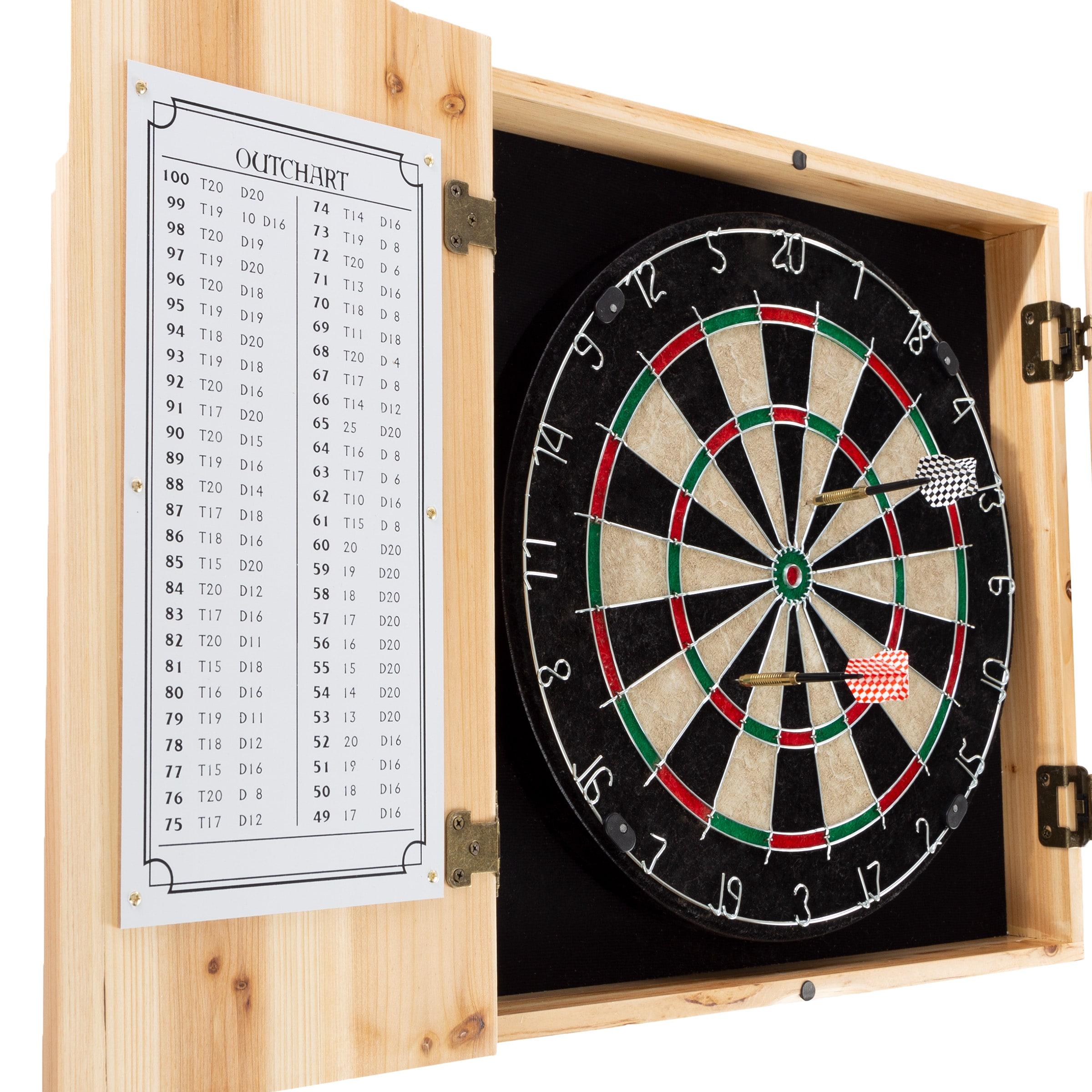 Portland Trail Blazers Wood Dartboard Cabinet Set with Scoreboard