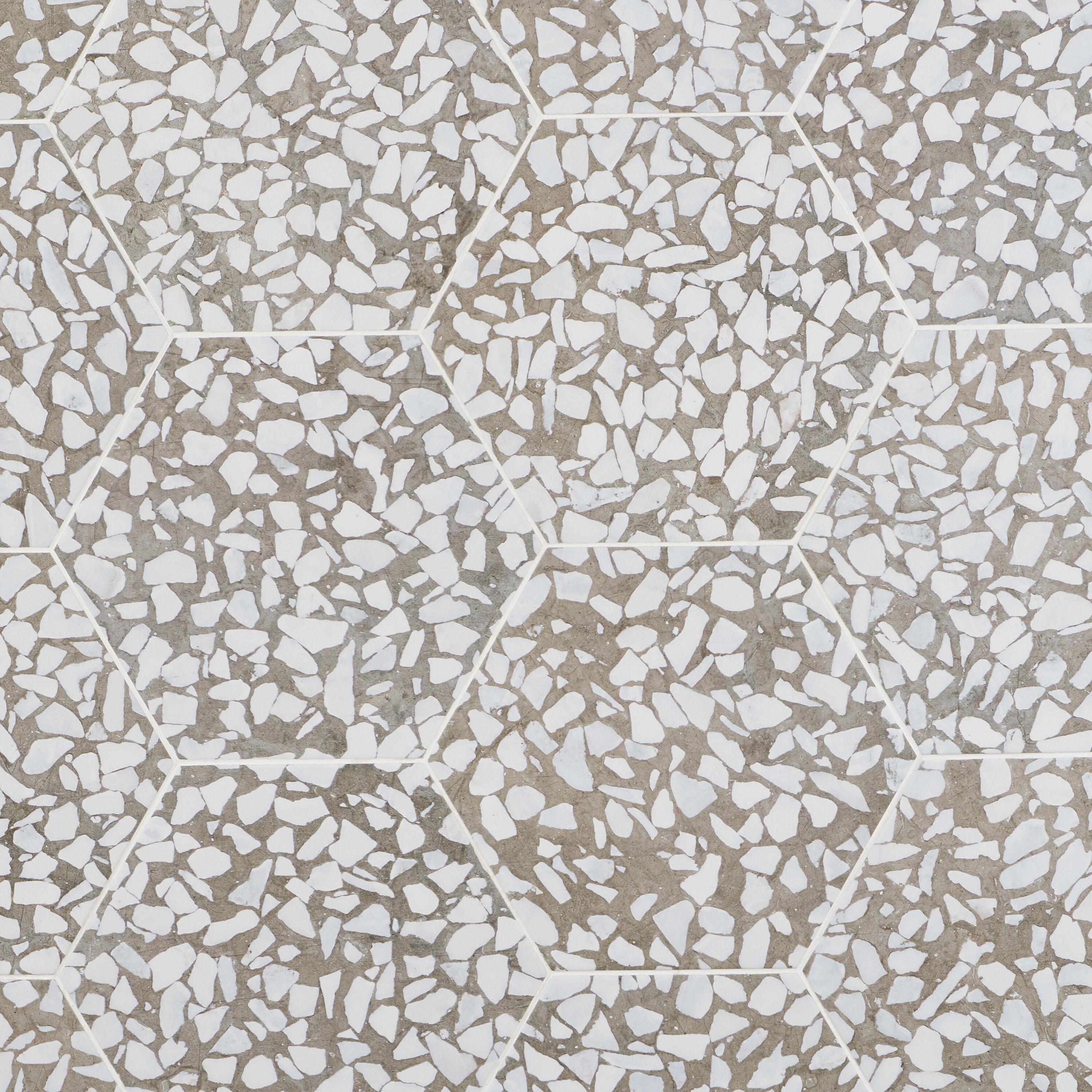 Jurassic Hex 9" Terrazzo Look Porcelain Floor & Wall Tile (8.07 Sq. Ft. / Case)