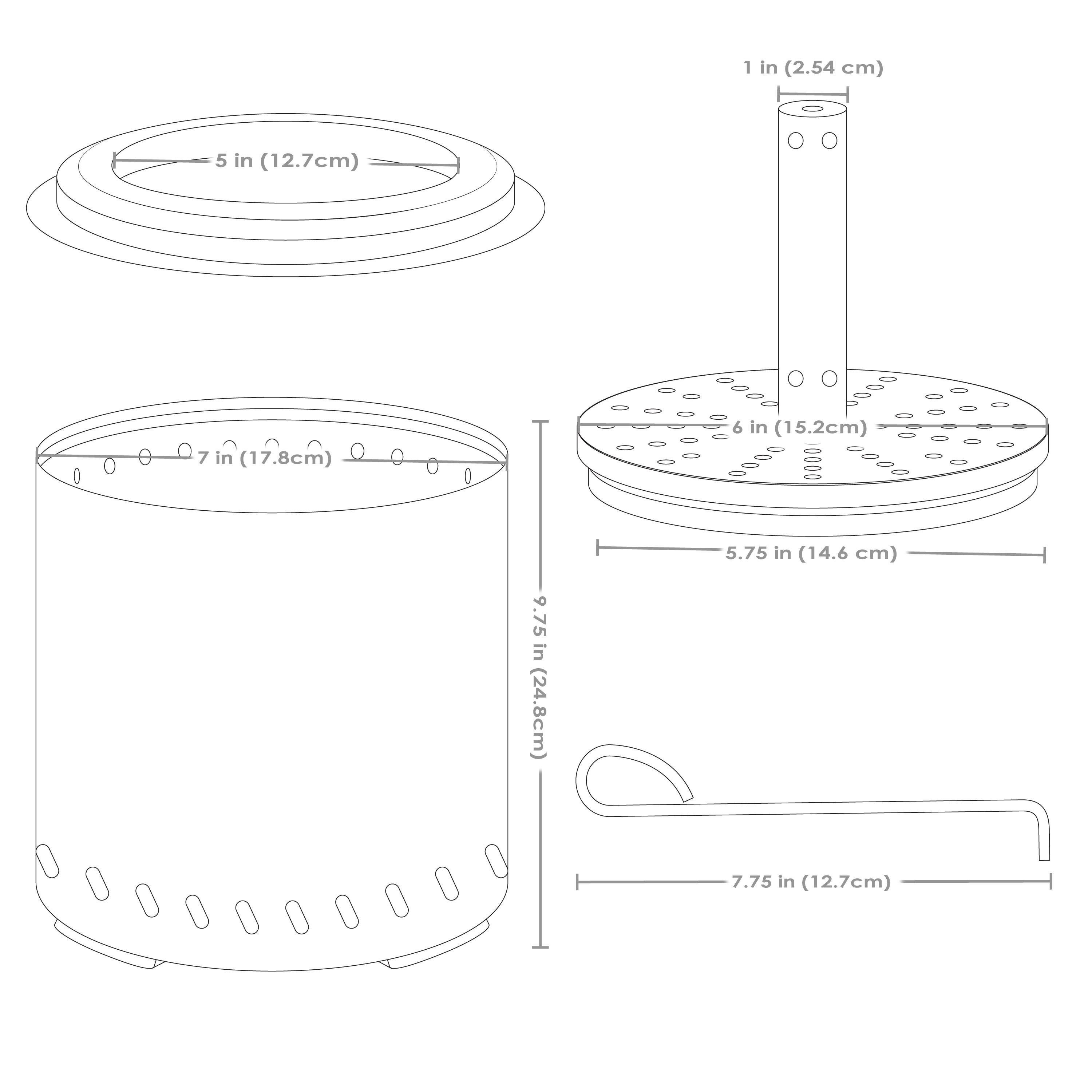 Sunnydaze Stainless Steel Tabletop Smokeless Fire Pit with Triple Burn Design - Silver