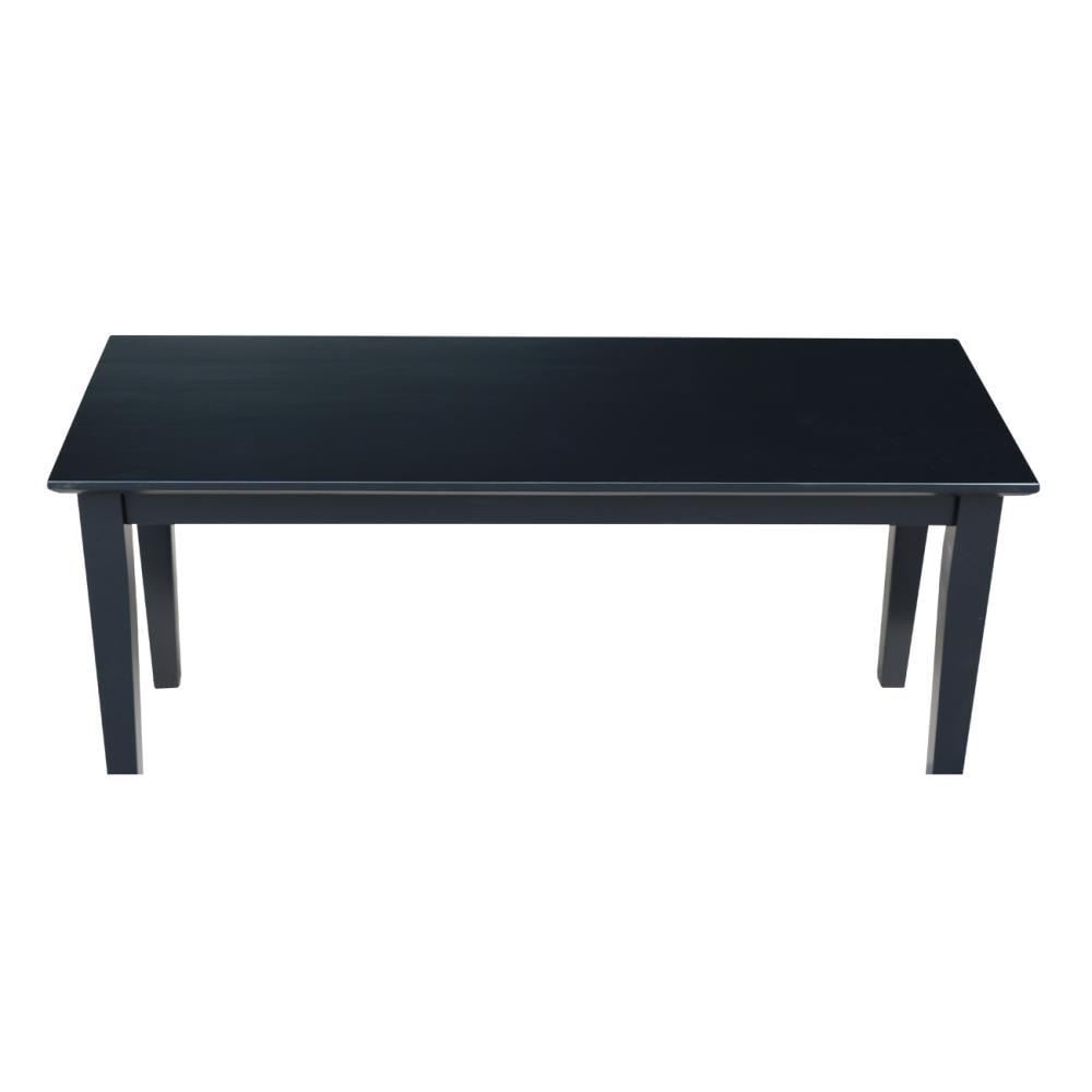 International Concepts Brookshire Bench - Black: Hardwood Rectangular Kitchen Bench, 400lb Capacity