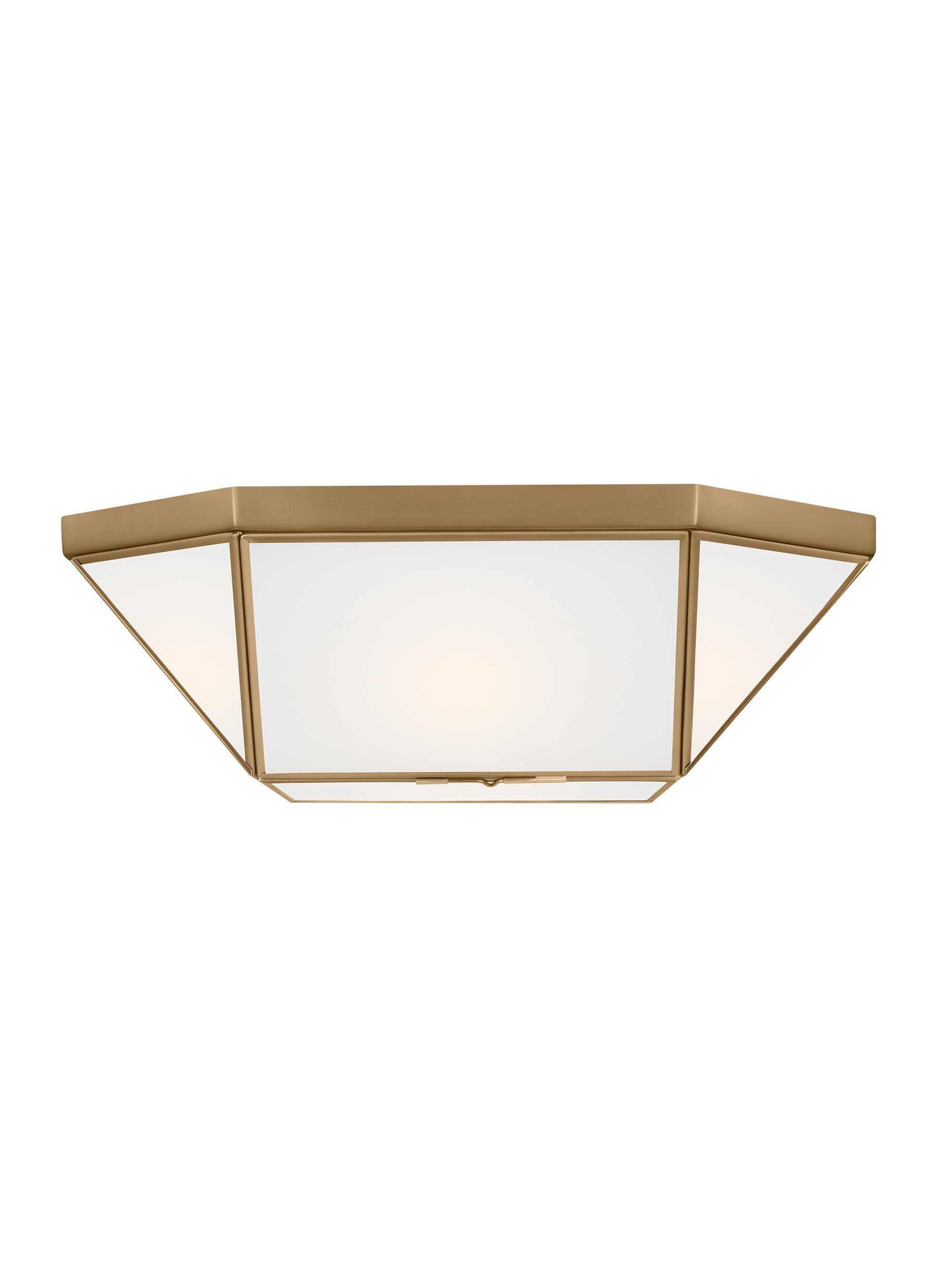 Morrison Satin Brass 15.5" LED Indoor/Outdoor Flush Mount